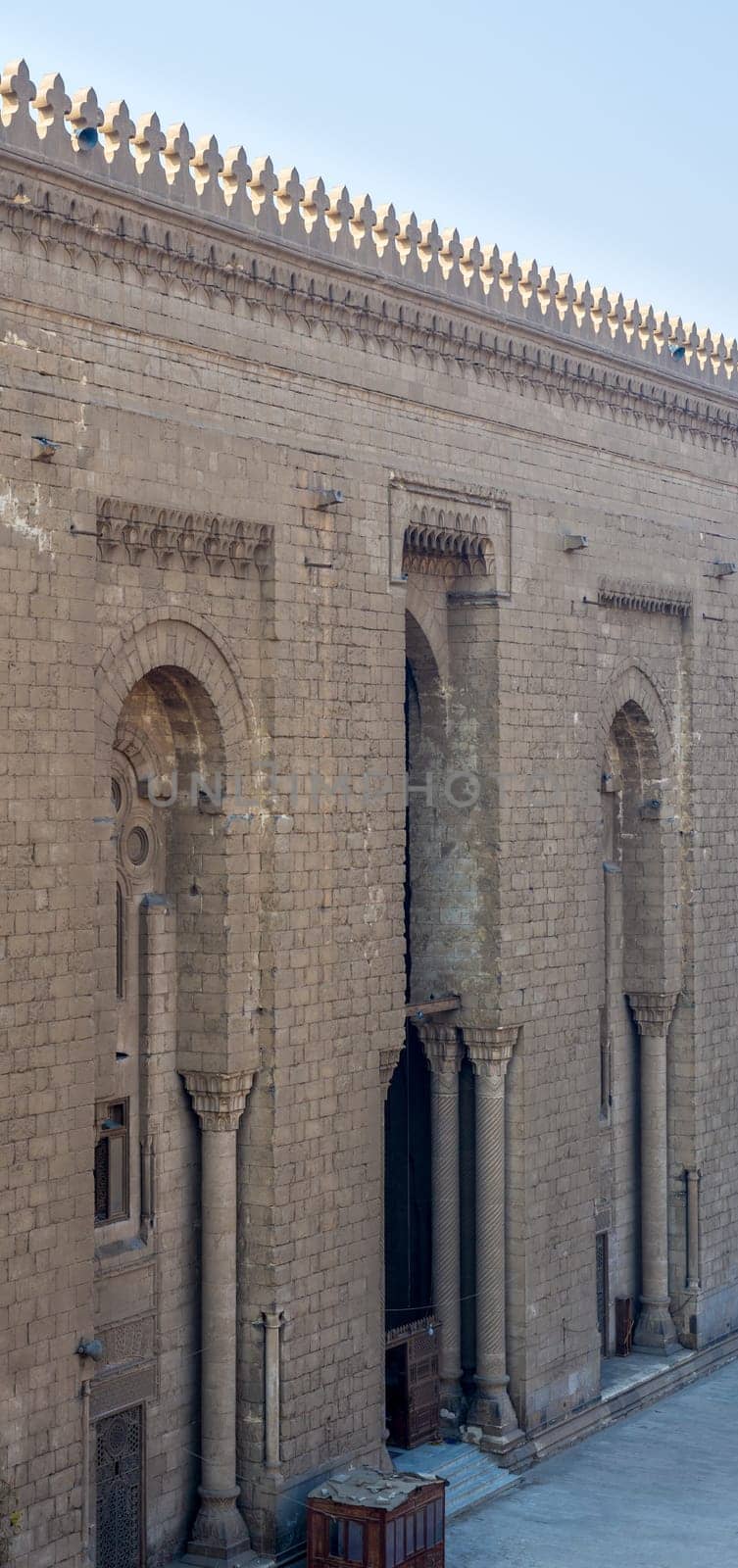 Side facade of Al Rifai historical mosque, Cairo, Egypt. View from from Al Rifai Street