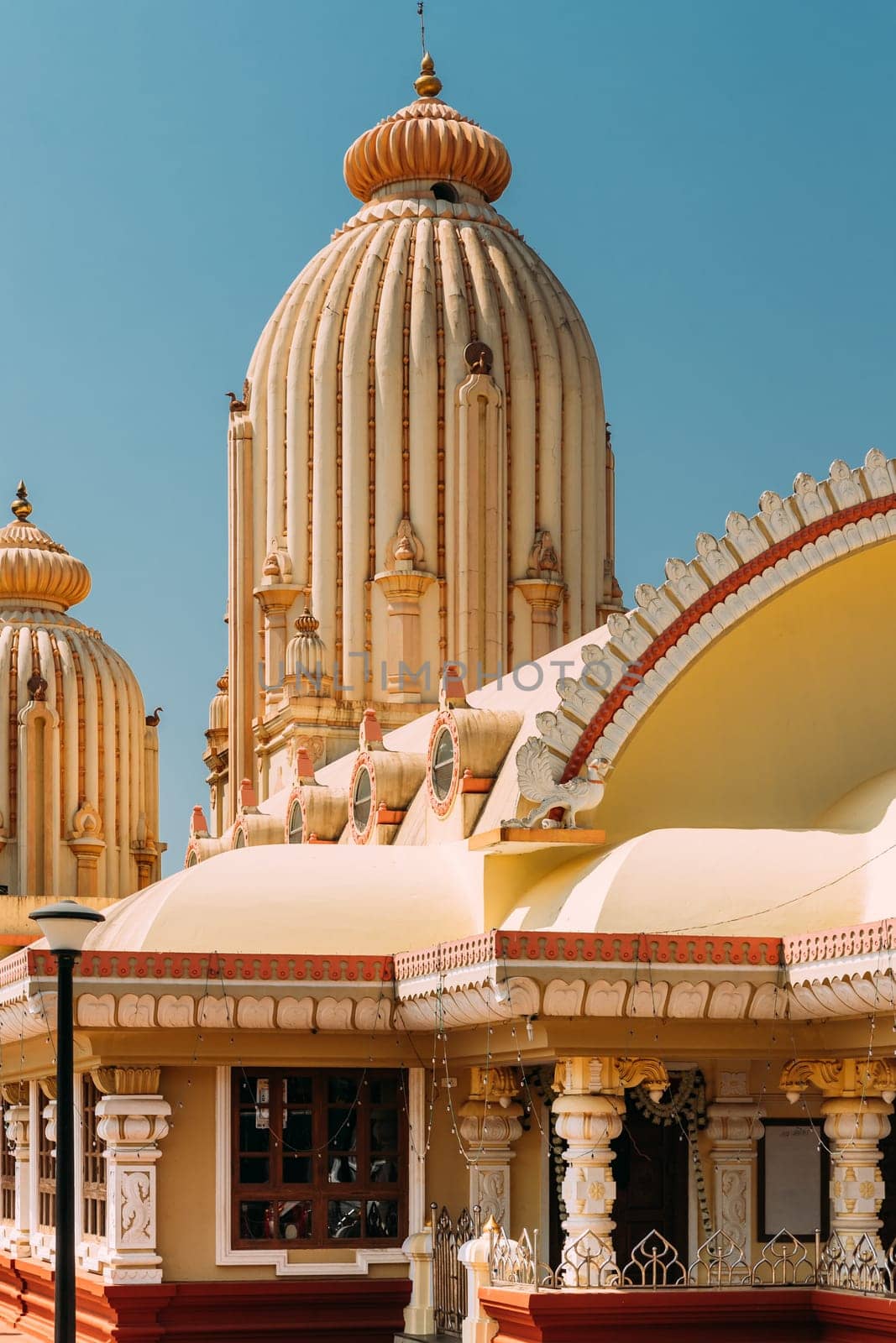 Mapusa, Goa, India. The Shree Ganesh Mandir, Ganeshpuri Temple. Famous Landmark And Popular Destination.