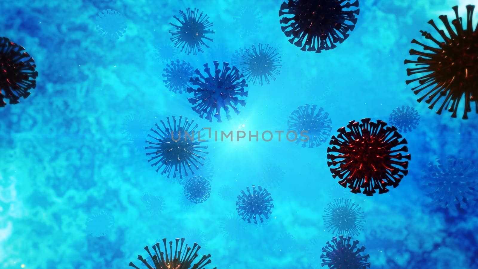 3D illustration Background for advertising and wallpaper in health and microbiology scene. 3D rendering in decorative concept.