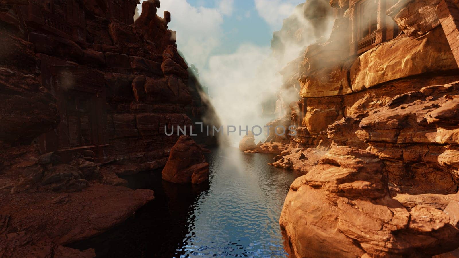 3D illustration Background for advertising and wallpaper in nature and adventure scene. 3D rendering in decorative concept.
