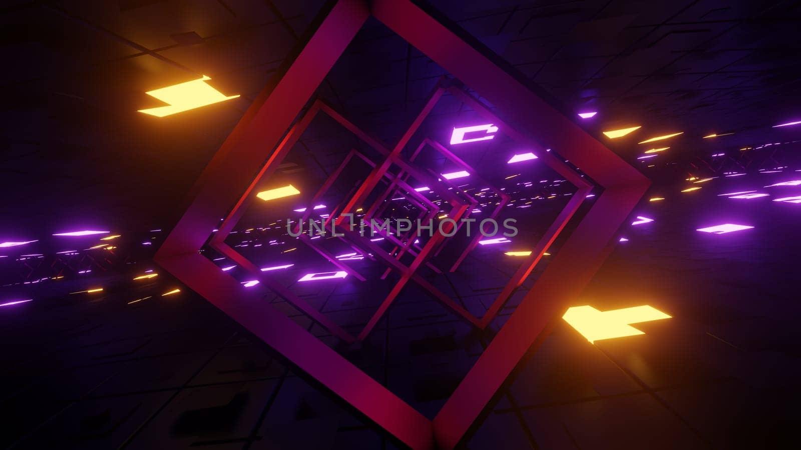 3D illustration Background for advertising and wallpaper in 90s retro and sci fi cyberpunk scene. 3D rendering in decorative concept.