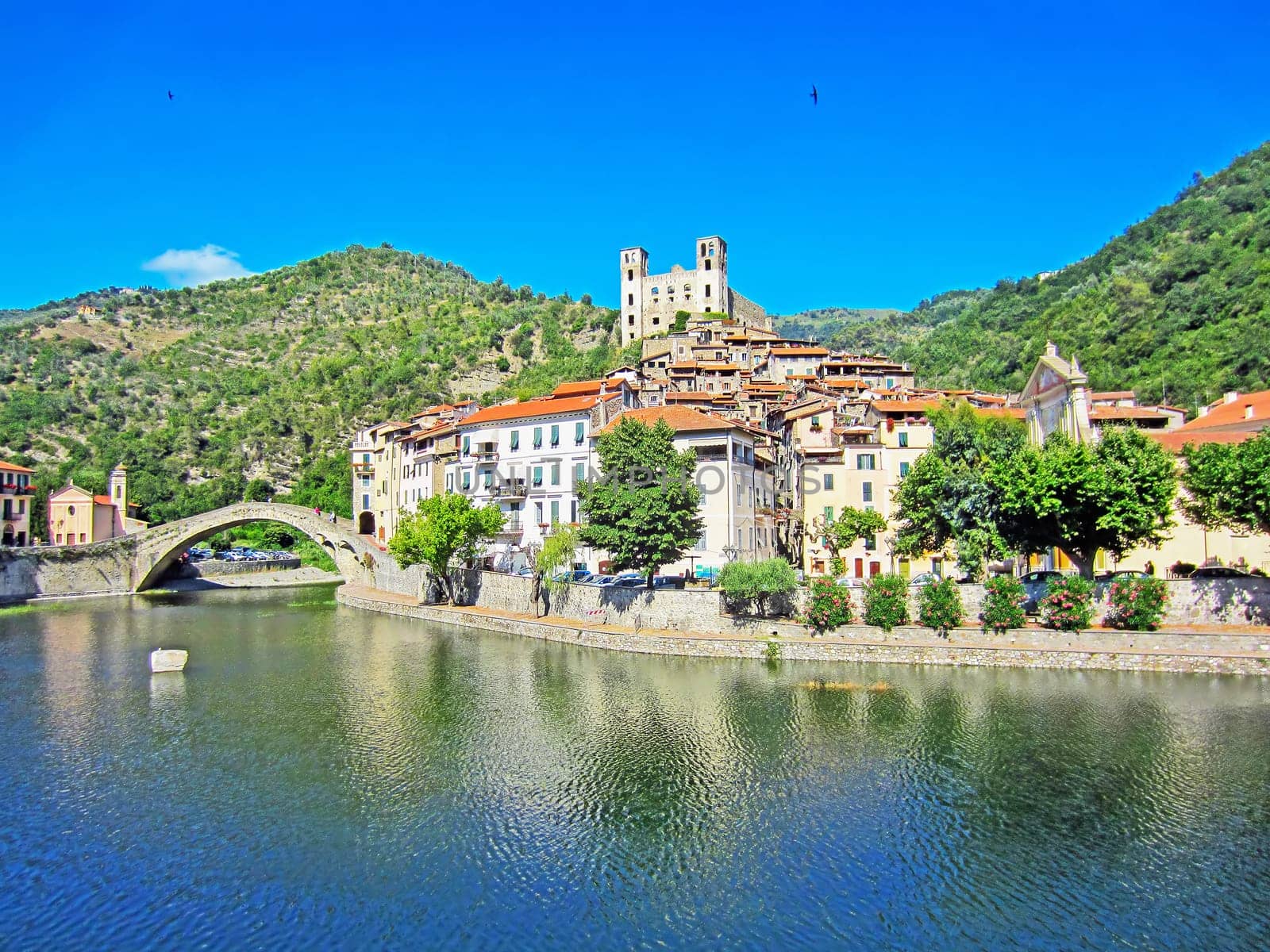 The Castel and the  Bridge of Dolceacqua, Italy