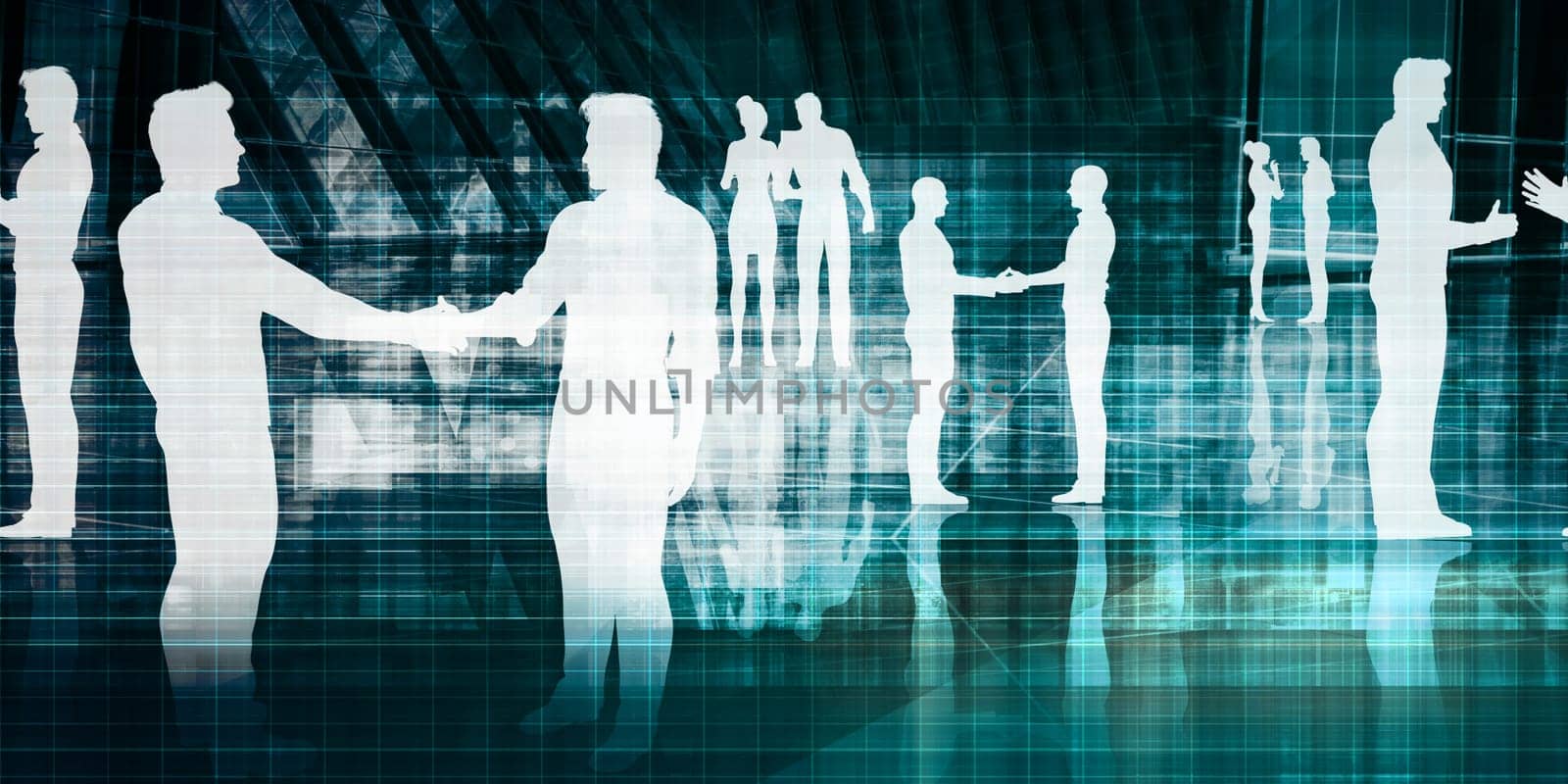 Marketing Strategy Handshake Between Two Business People