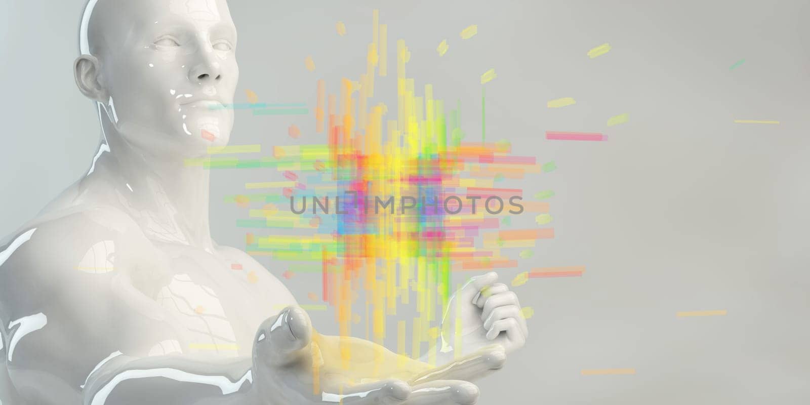 Creative Innovation and Glowing Concept as a Art