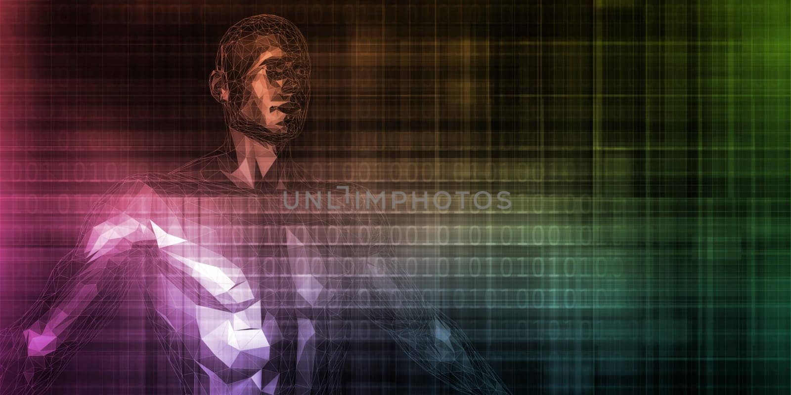 Futuristic Science as a Presentation Background Concept for Art