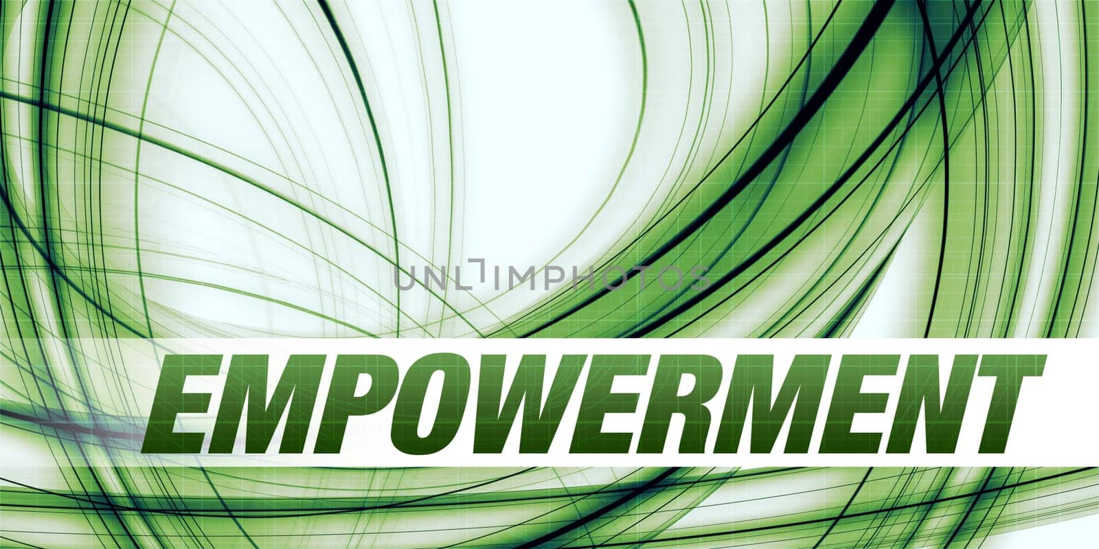 Empowerment Concept on Green Abstract Background
