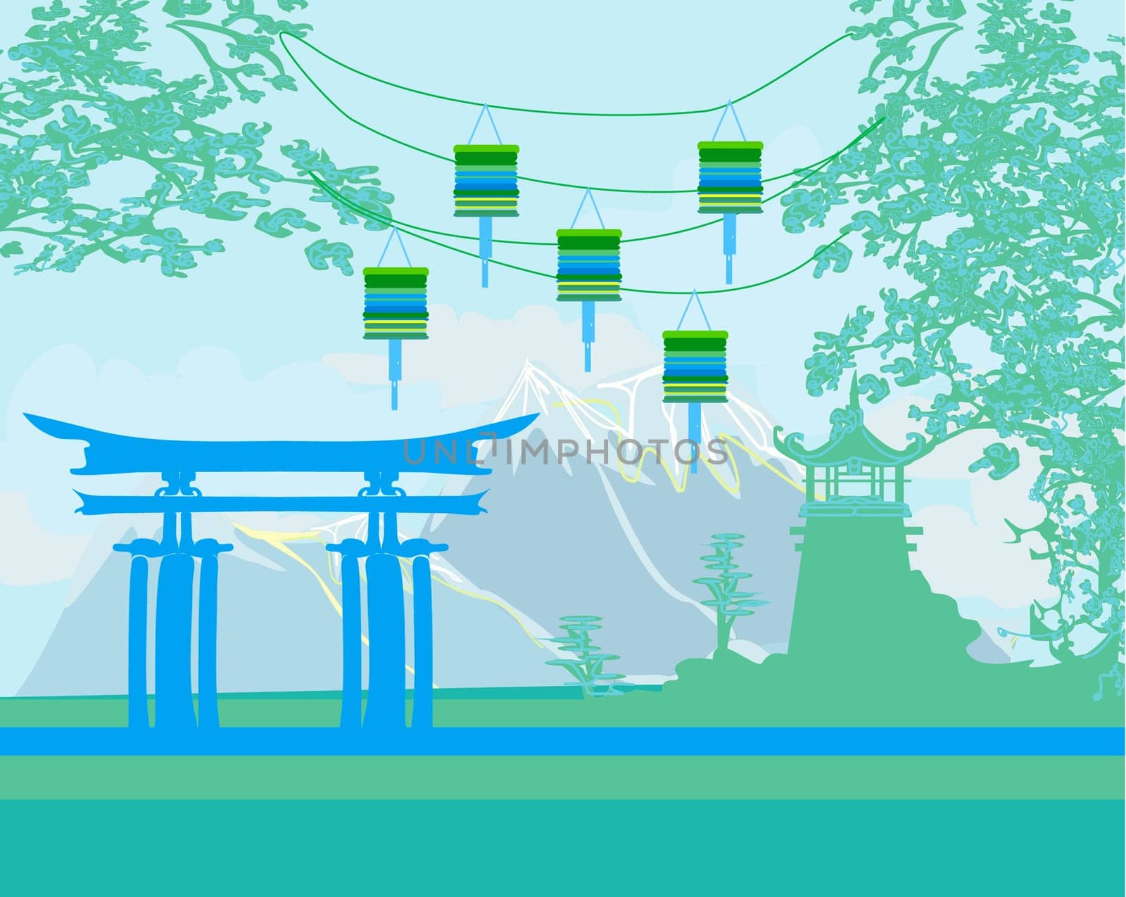 Decorative Chinese landscape