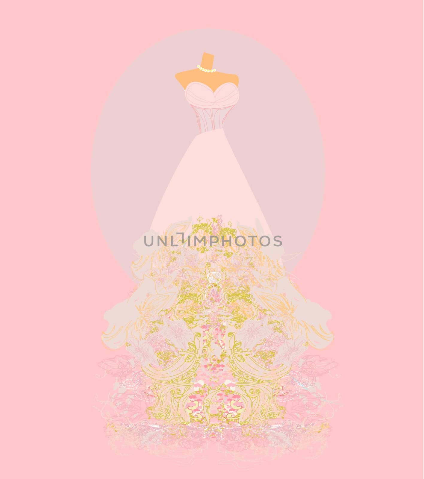 Wedding dress  for Wedding invitations