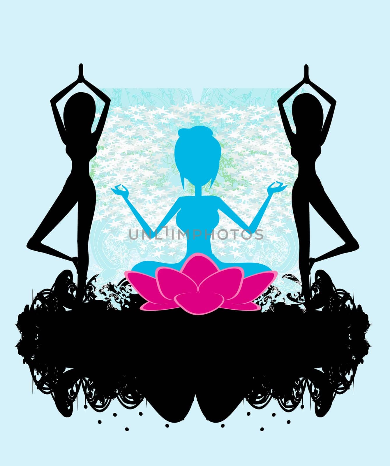 Vector banner yoga