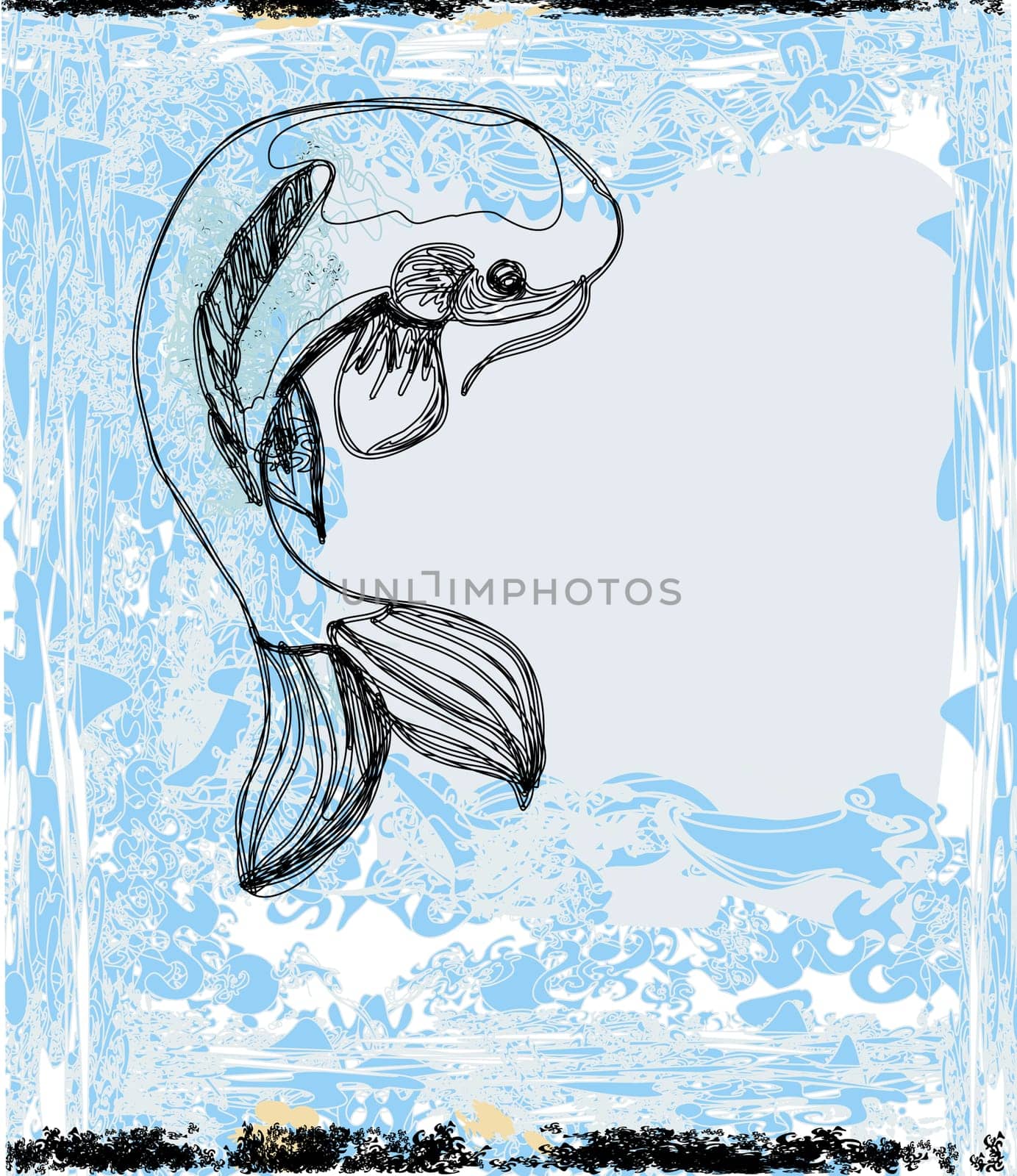 japanese koi vector background