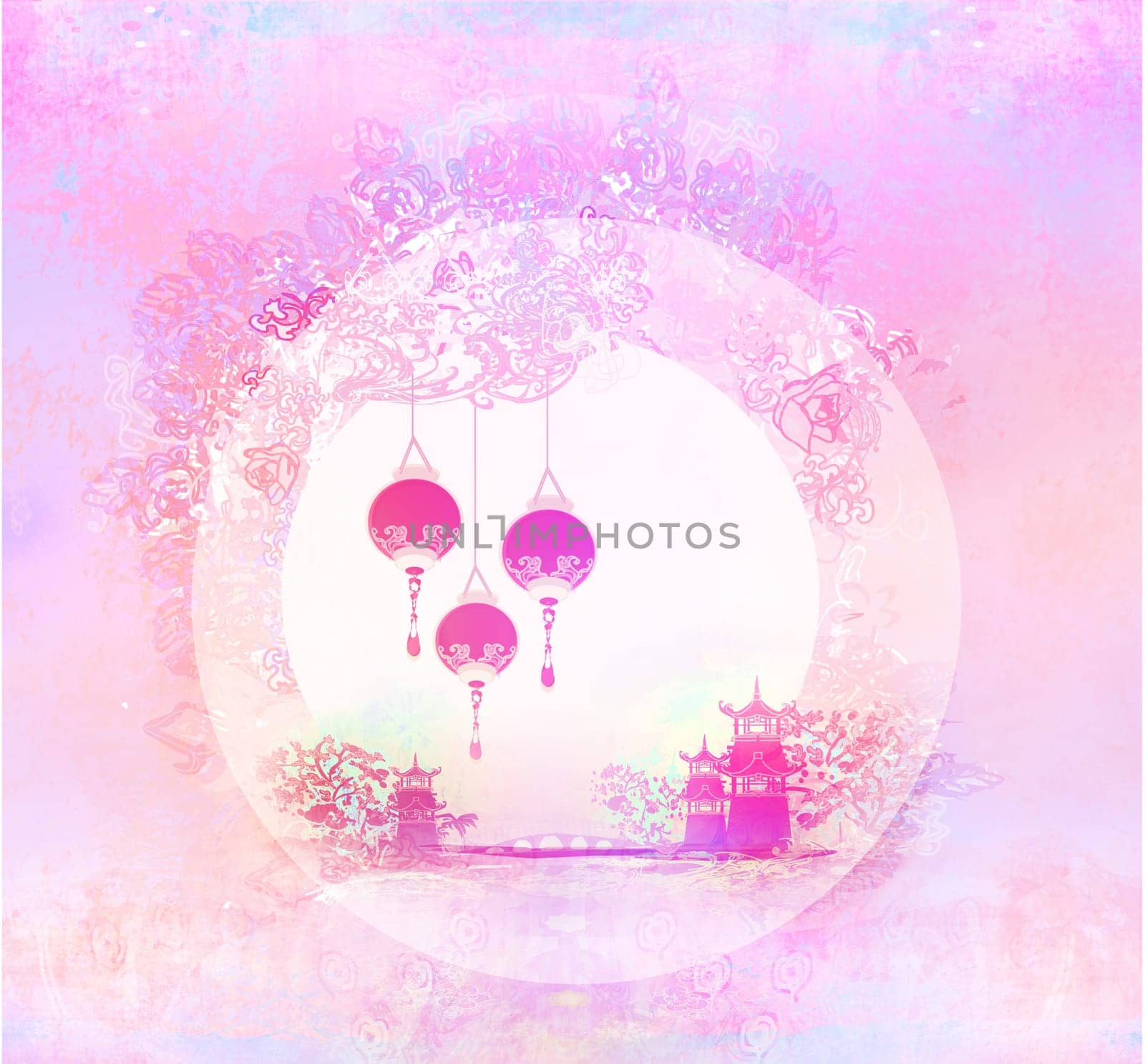 abstract Chinese landscape background