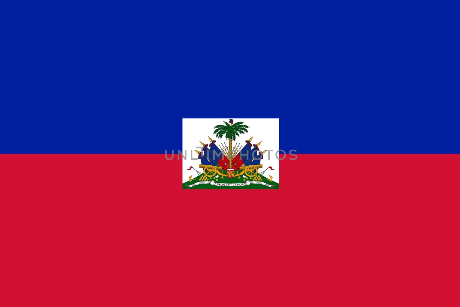 A Haiti flag background illustration red blue crest