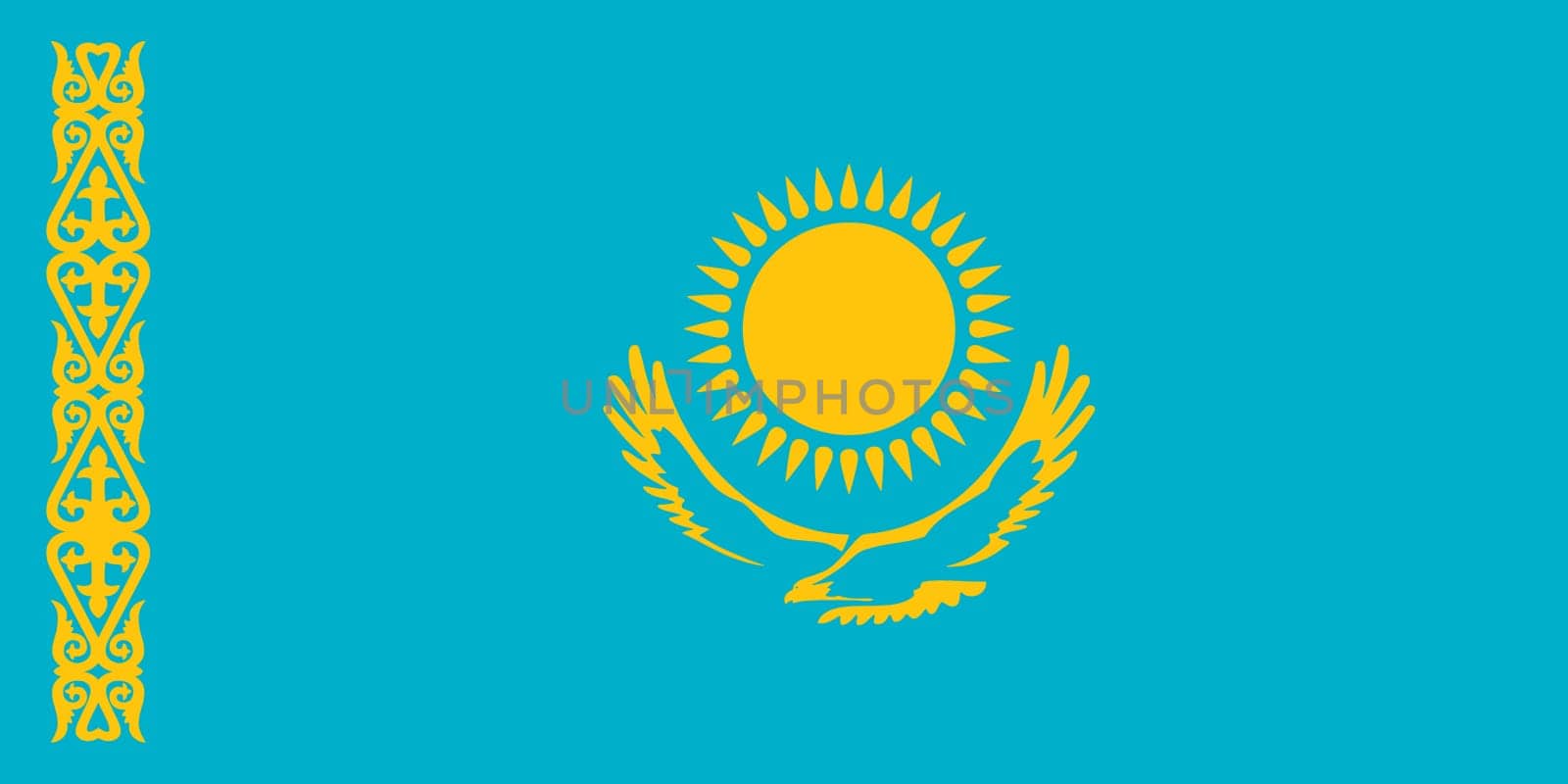 A Kazakhstan flag background illustration large file
