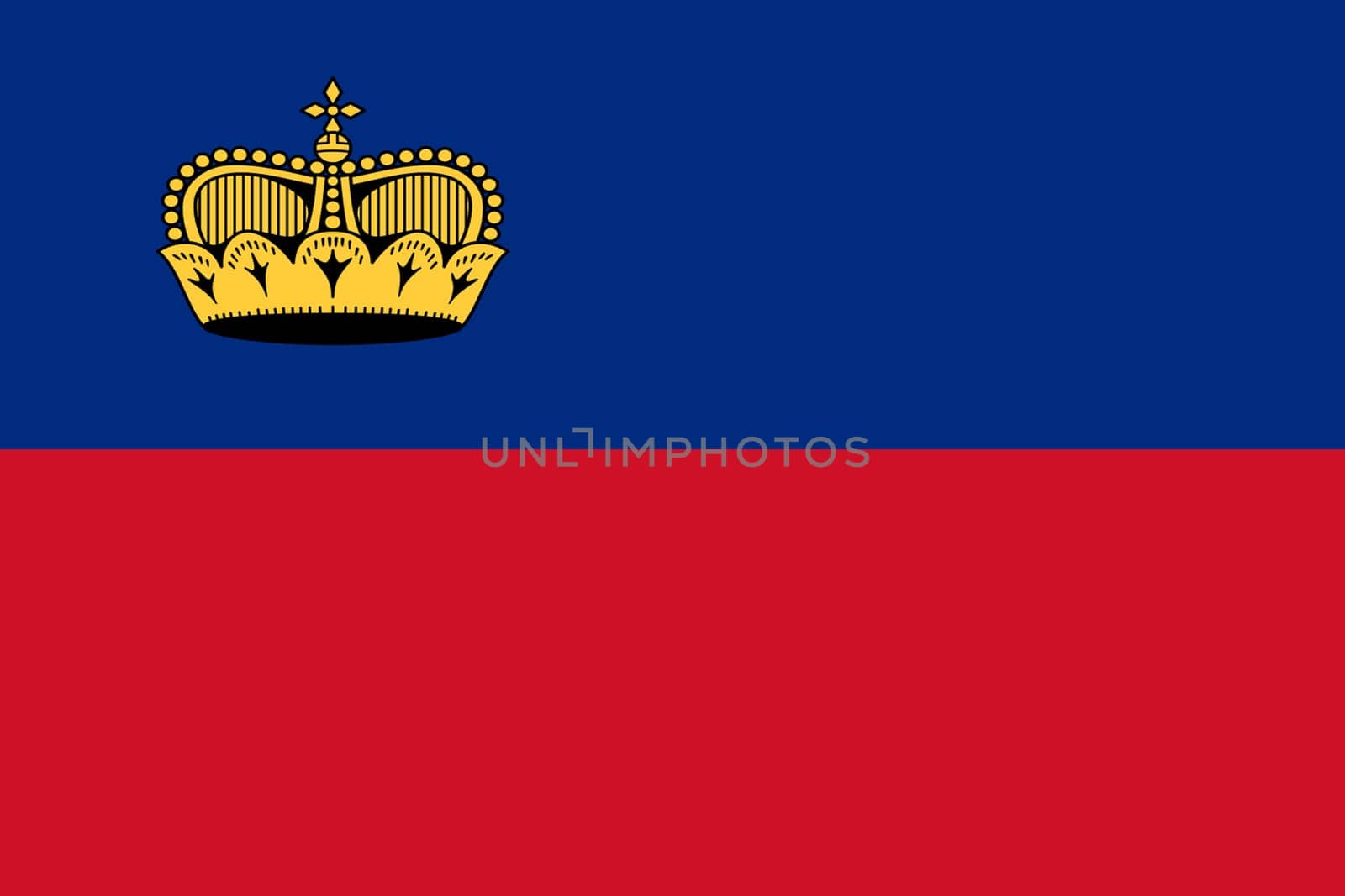 A Liechtenstein flag background illustration large file blue red crown