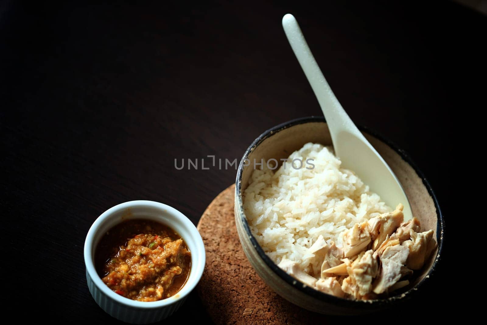 Steam Chicken with Rice . THAI food home made