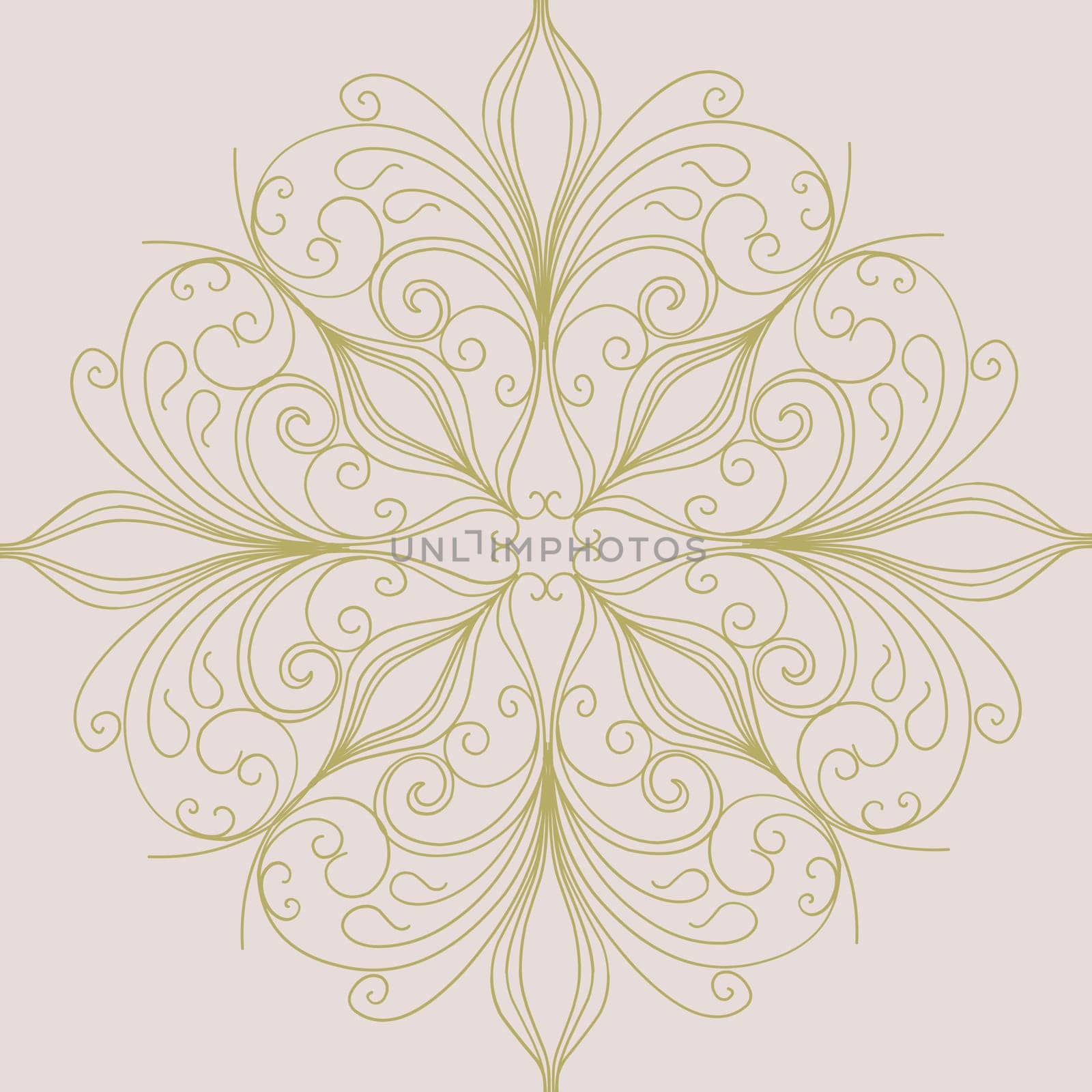 Soft pink and gold bohemian pattern. GENTLE MODERN SEAMLESS PRINT WITH MONOGRAMS