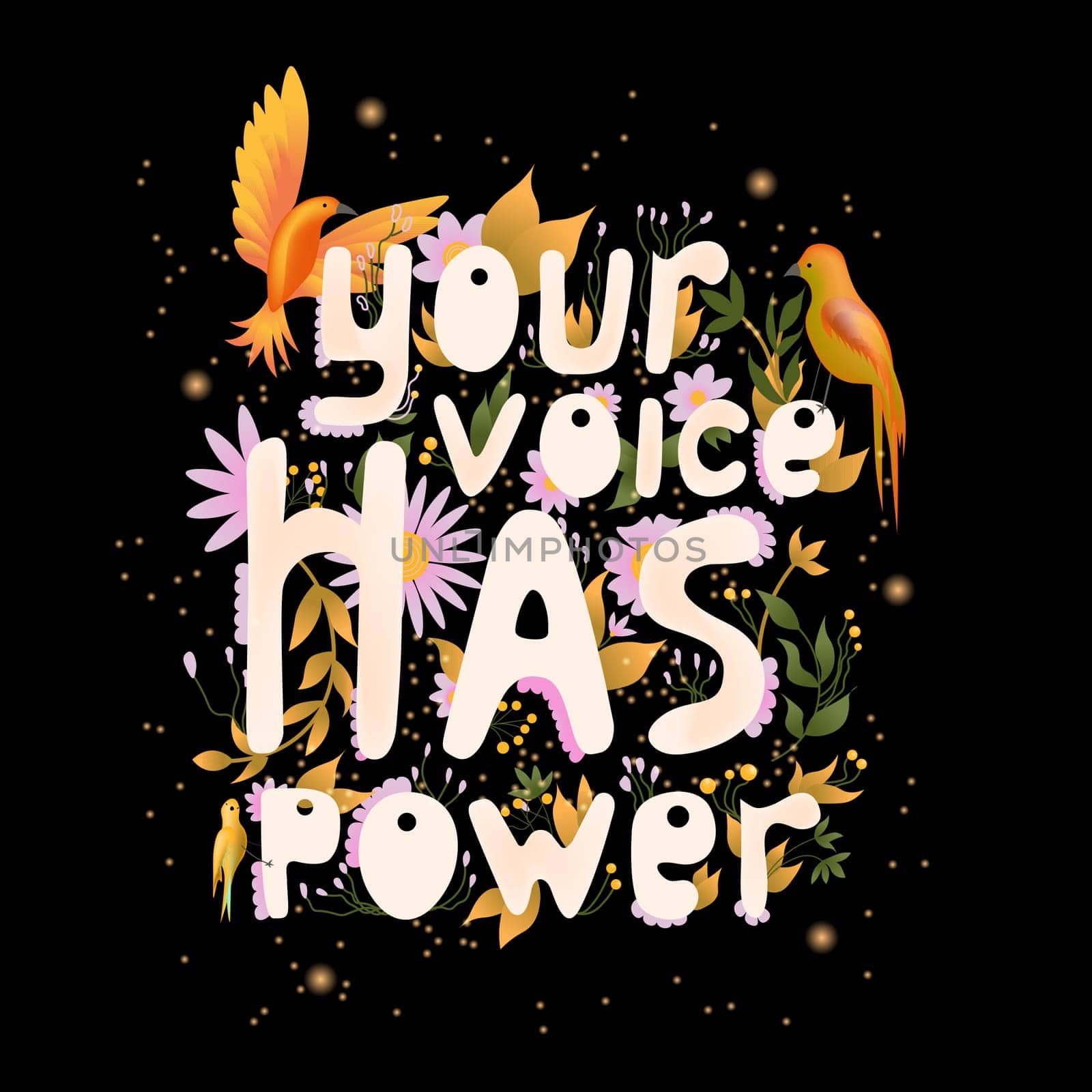 Your voice has power. Motivational print. Election voting concept. Manifestations of a political position.