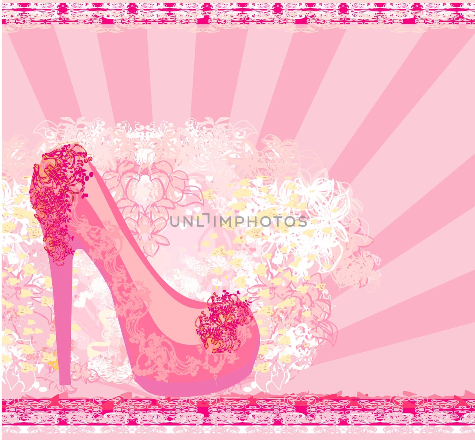 floral shoes poster
