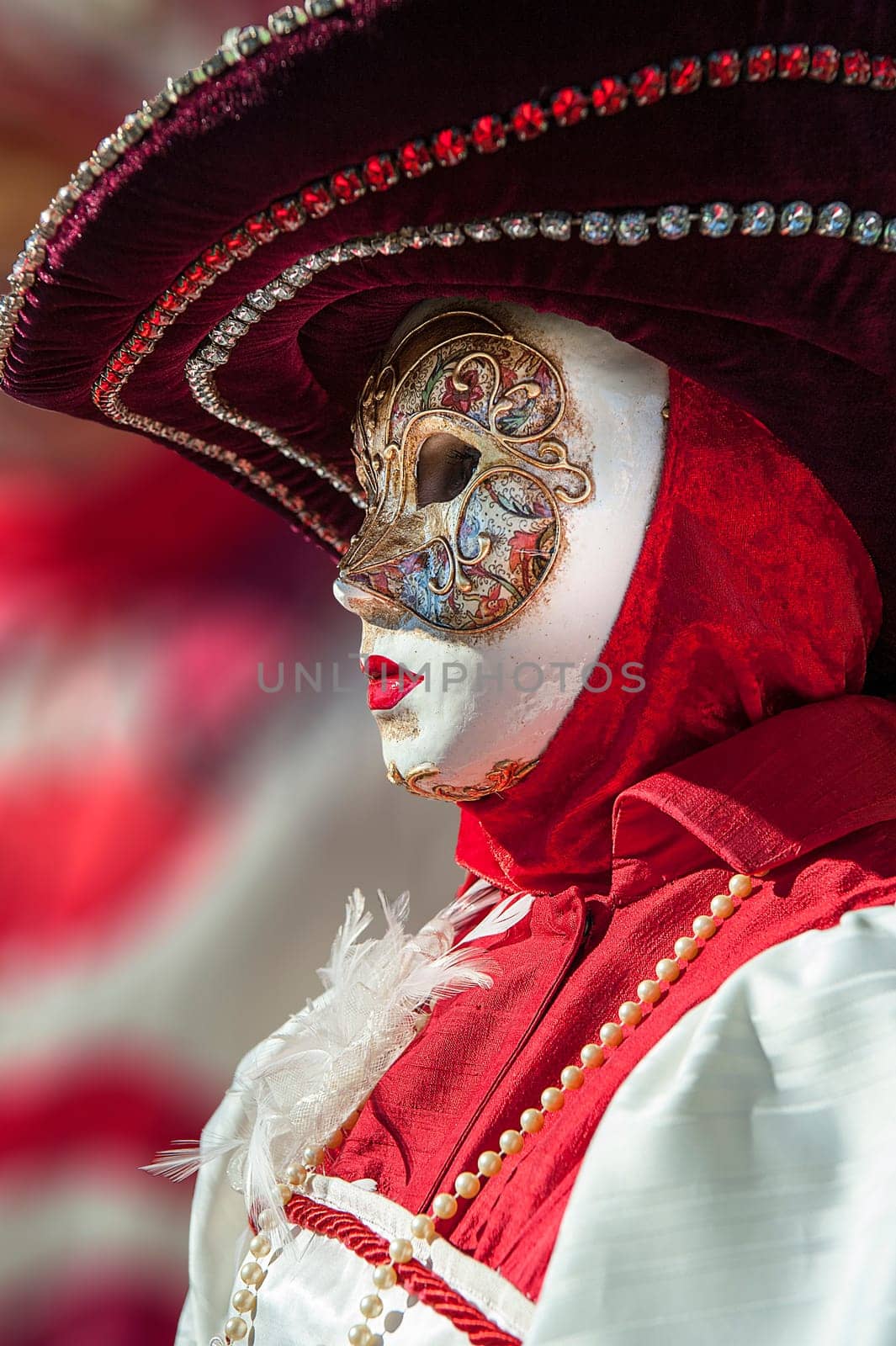 VENICE, ITALY - Febrary 20 2020: The masks of the Venice carnival 2020