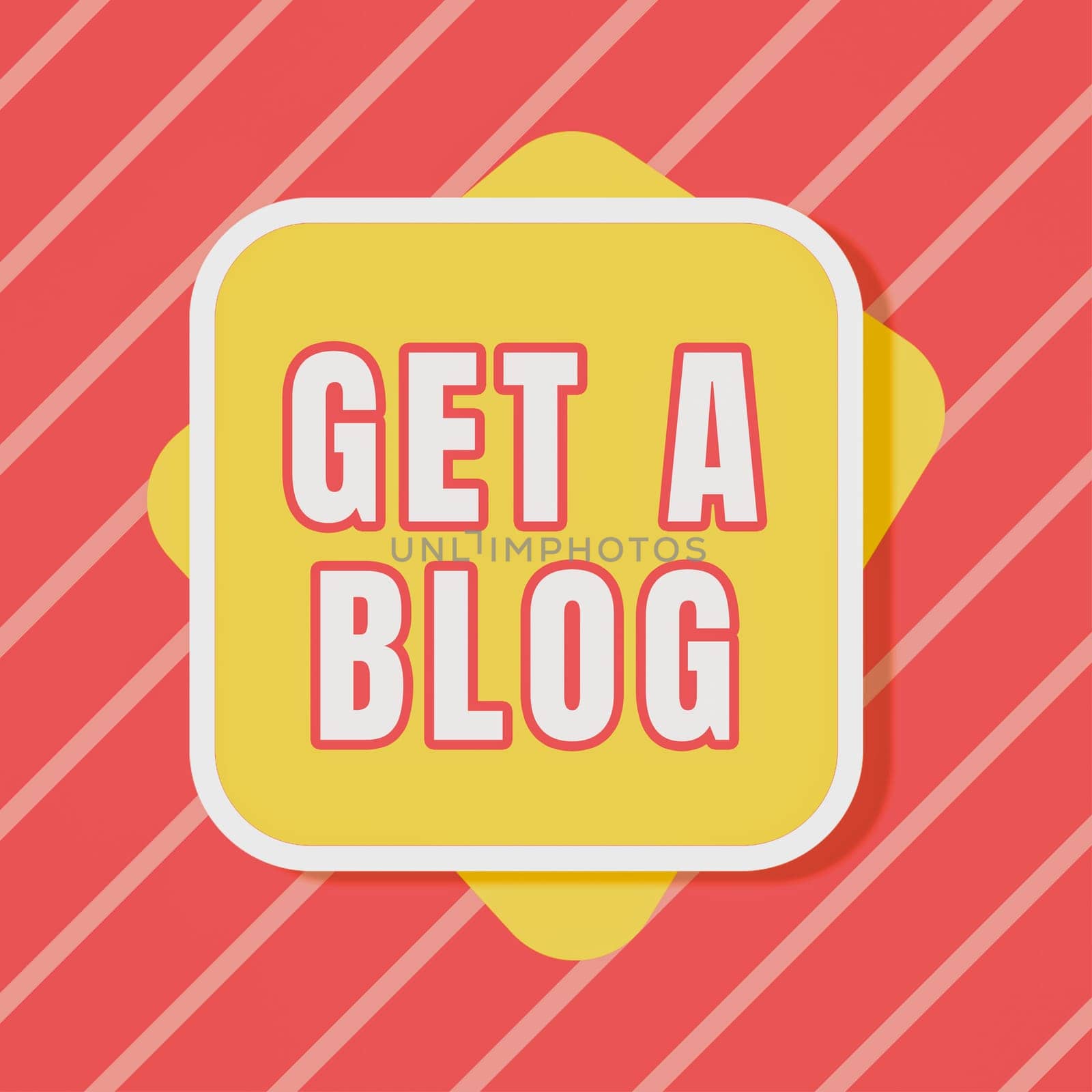 Inspiration showing sign Get A Blog, Business approach Start writing on social networks blogging modern communication Blank Square And Rectangular Shapes For Promotion Of Business.