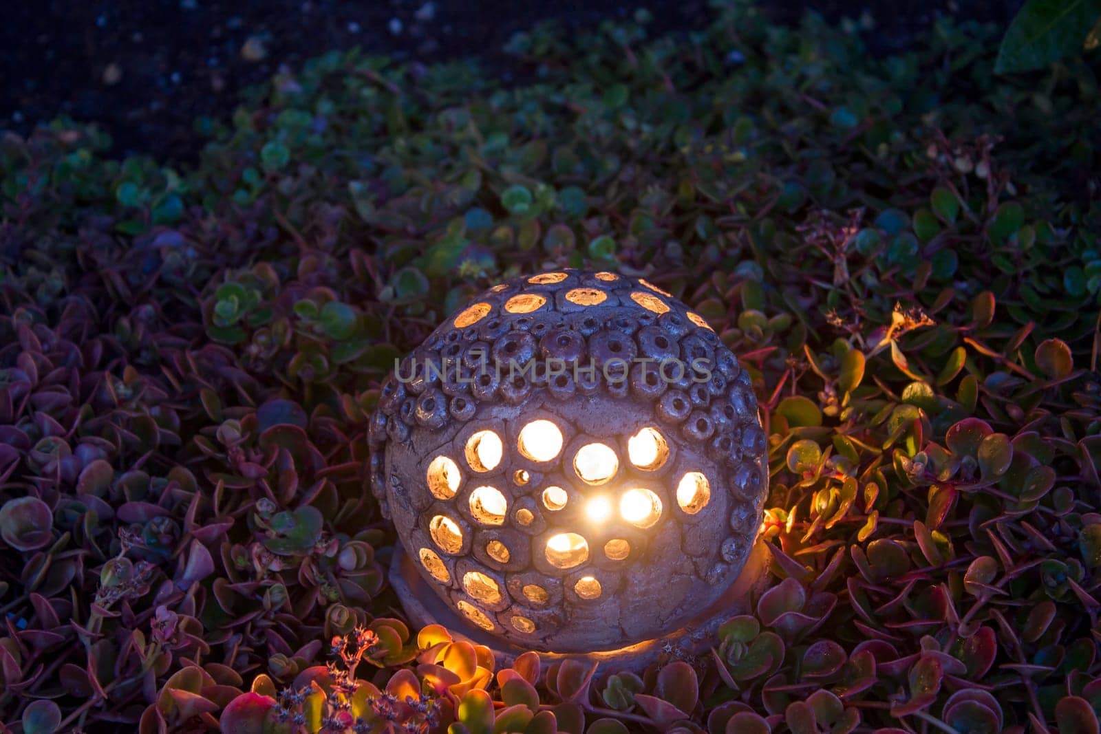 Garden ball, garden ceramics, garden decoration, light ball, handwork