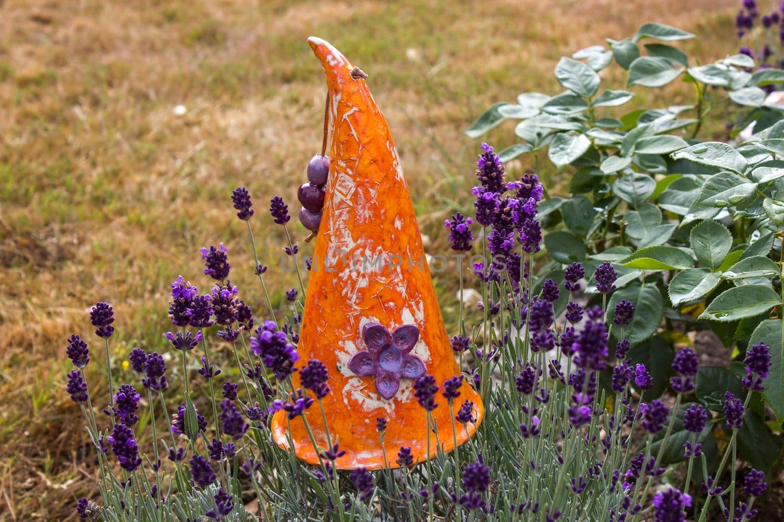 garden deco in lavender bed