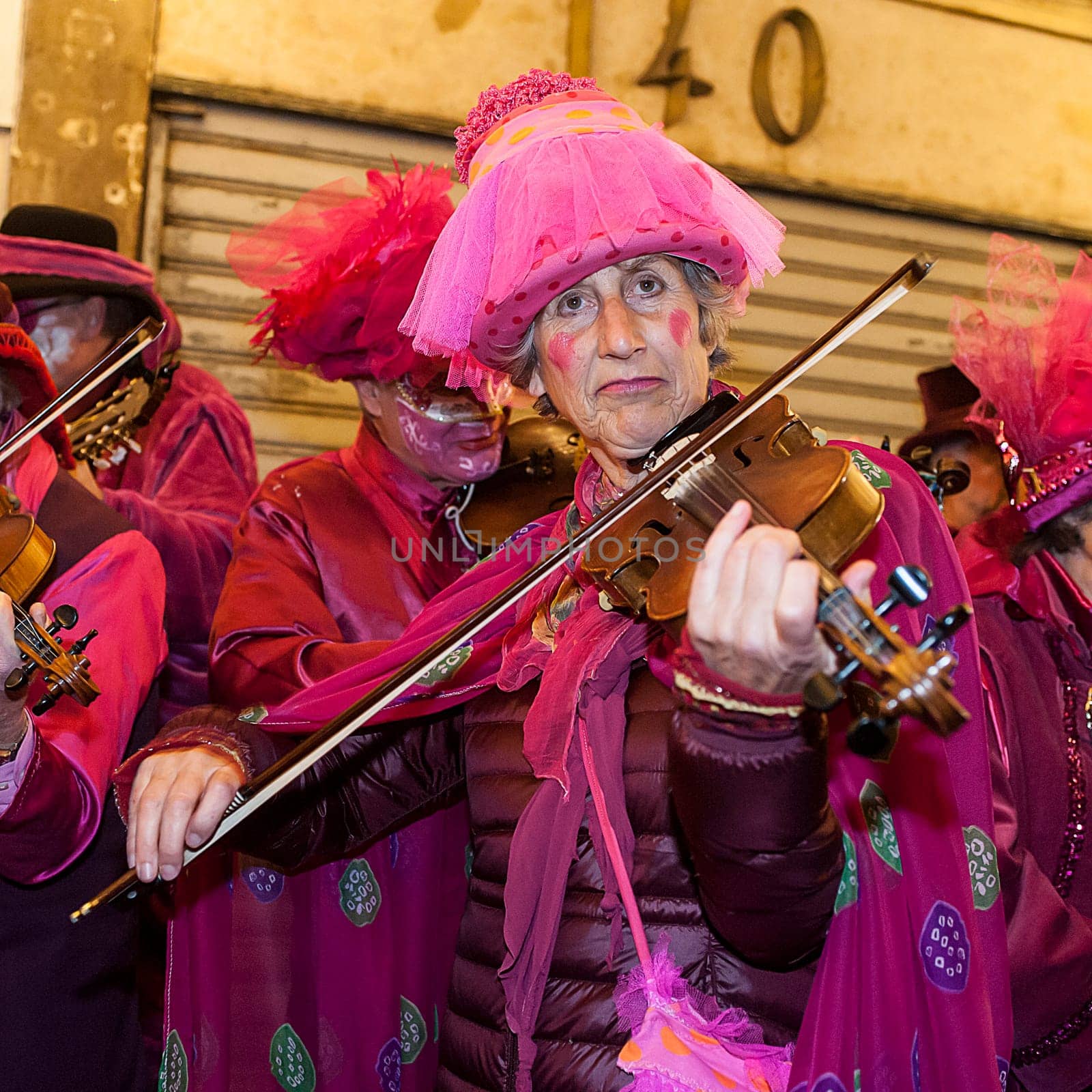 VENICE, ITALY - Febrary 22 2019: The masks of the Venice carnival 2019........................................................................................................................................................................................................................................................................................................................