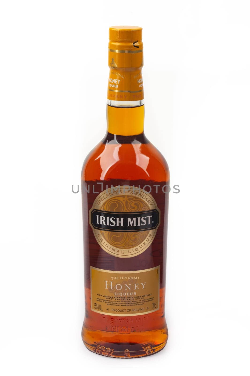 WETZLAR, GERMANY 2022-07-18: Delicious bottle Irish Mist Whisky.