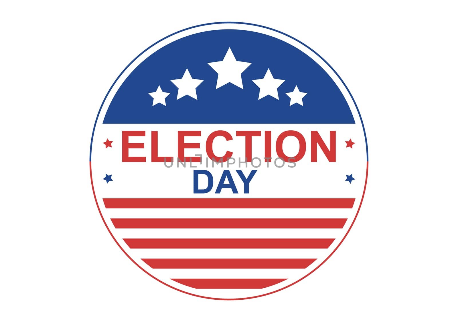 Election Day Political Hand Drawn Cartoon Flat Illustration with Voters Casting Ballots at Polling Place in United States Suitable for Poster or Campaign