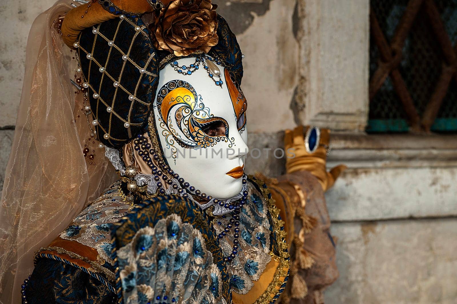 VENICE, ITALY - Febrary 5 2018: The masks of the Venice carnival 2018.
