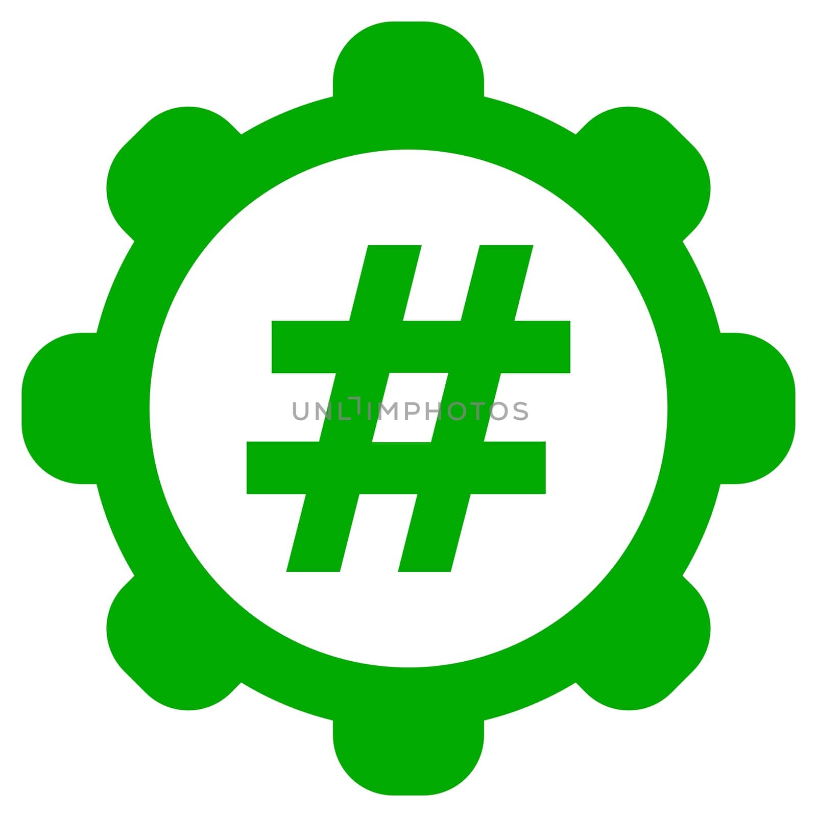 Hashtag and wheel