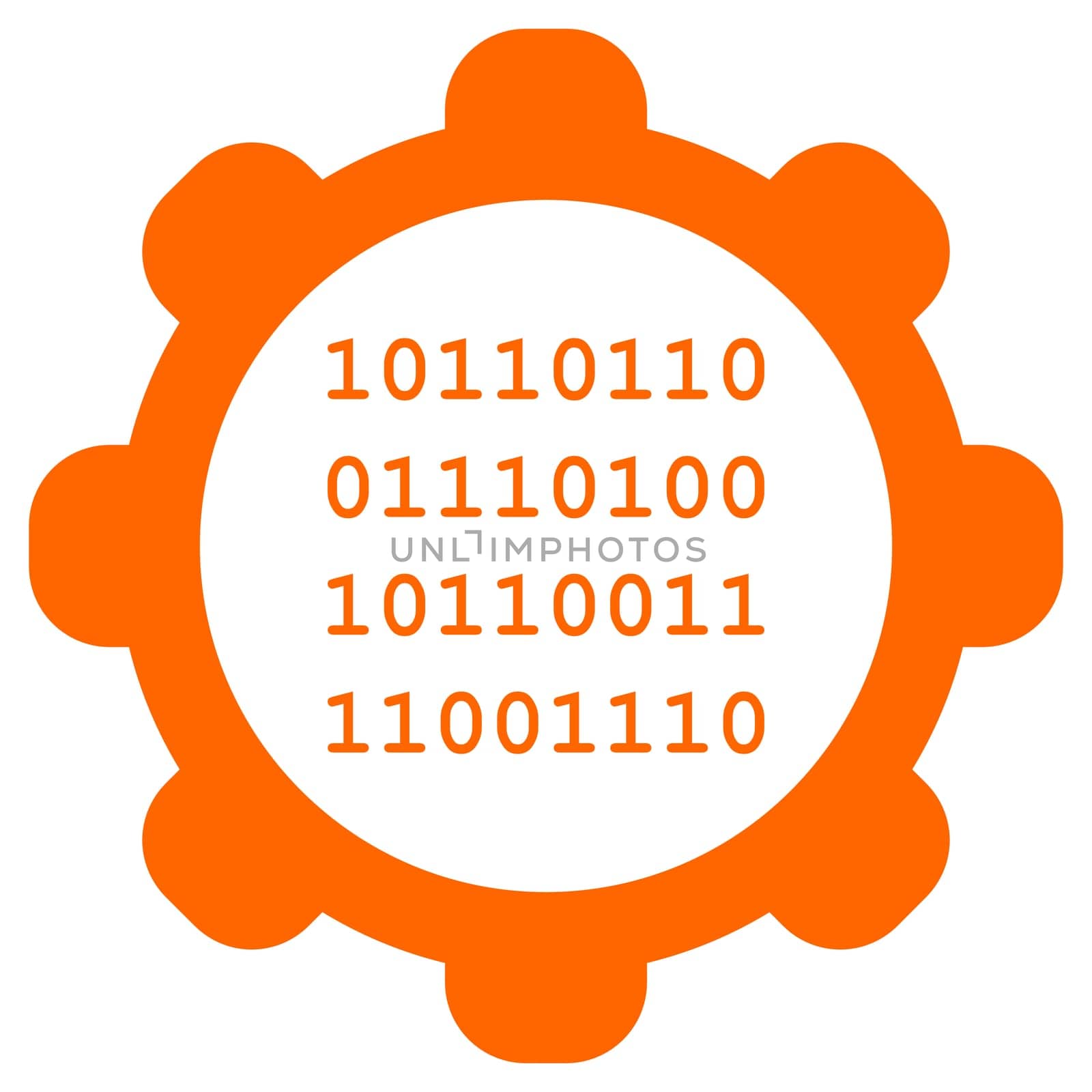 Binary code and wheel