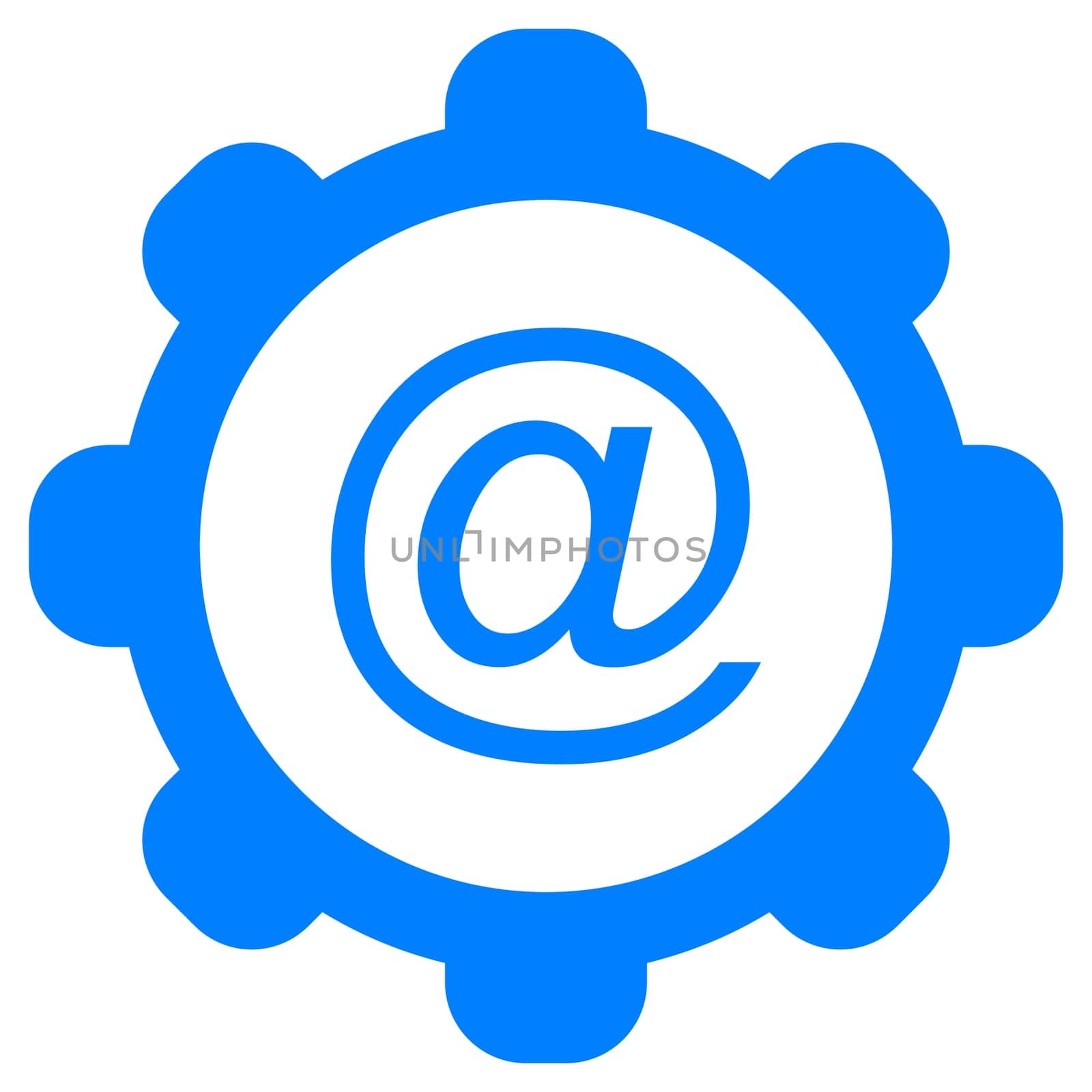 E-mail symbol and wheel