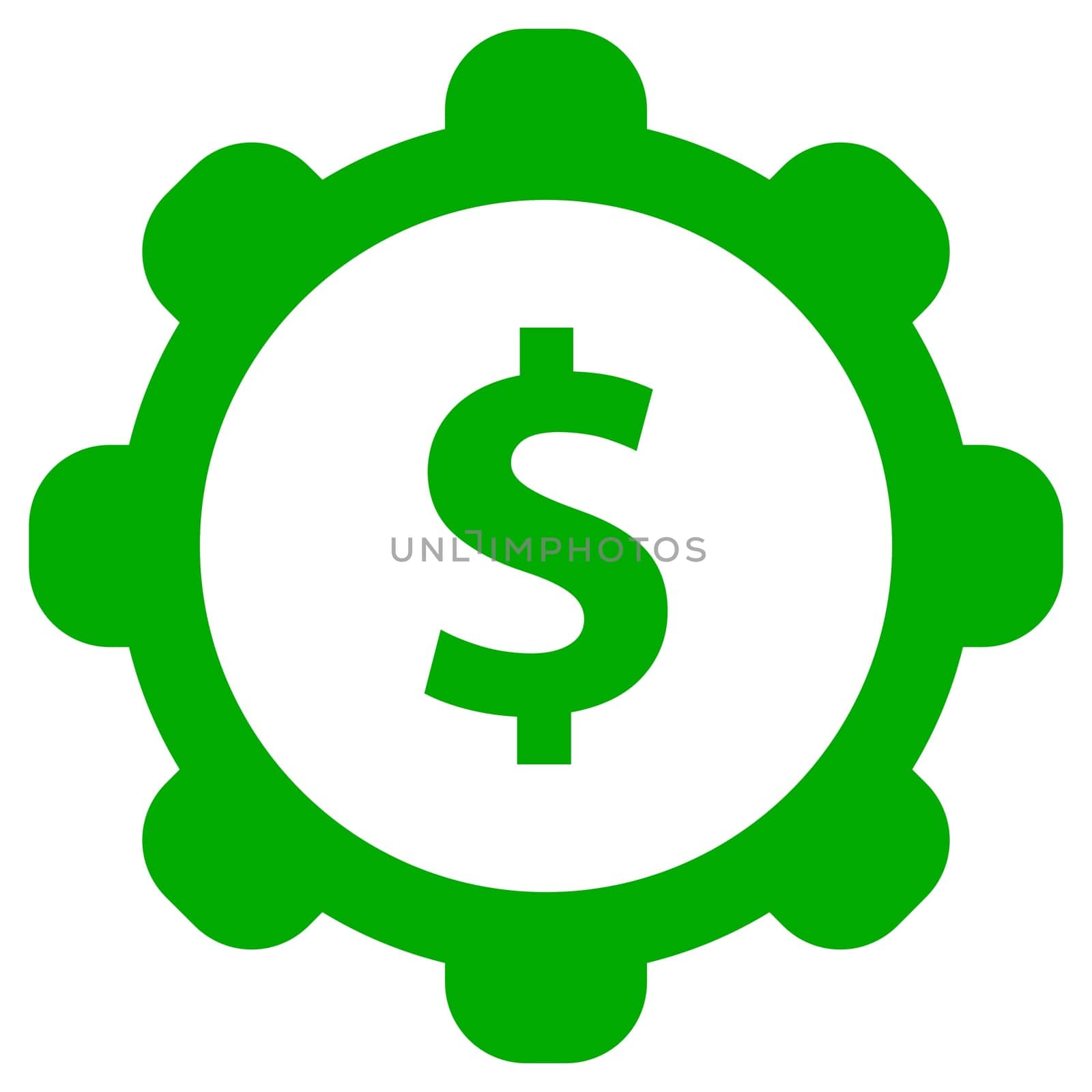 Dollar and wheel