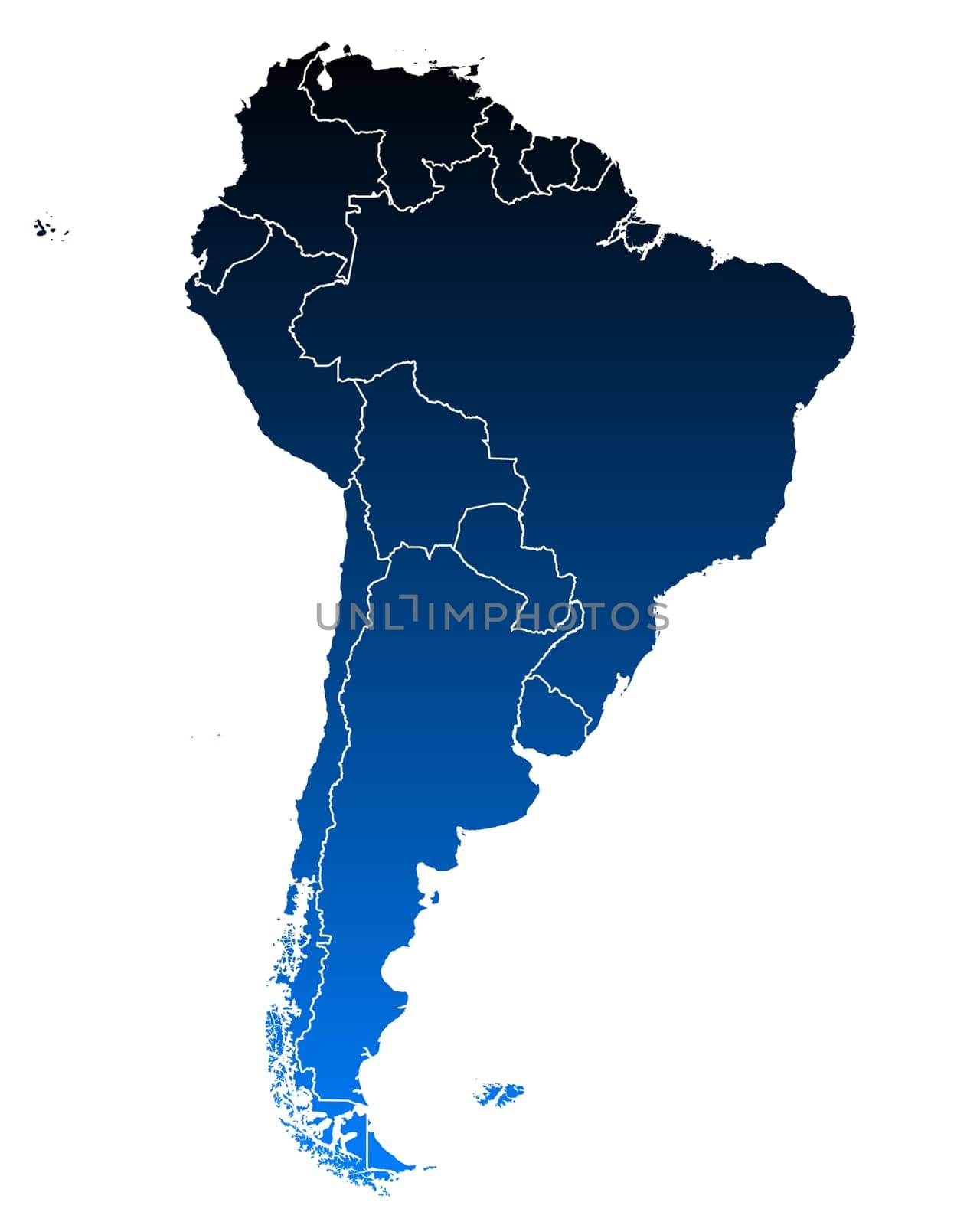Map of South America