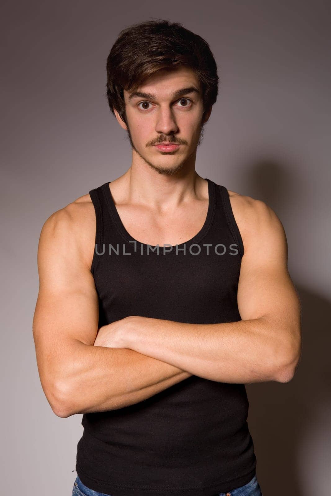 Studio portrait of a handsome young man