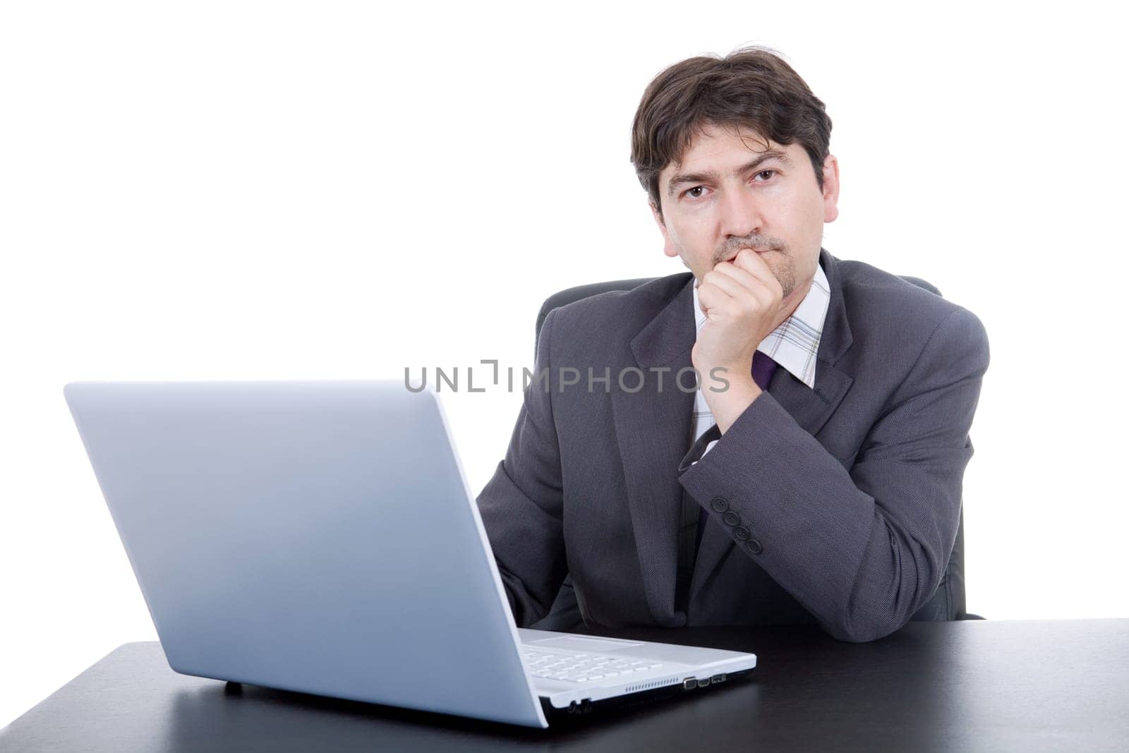young business man working with is laptop