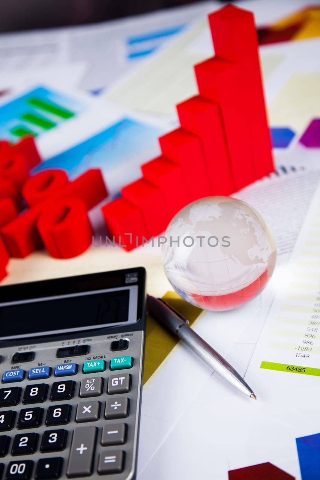 Percentage, Concept of discount colorful tone