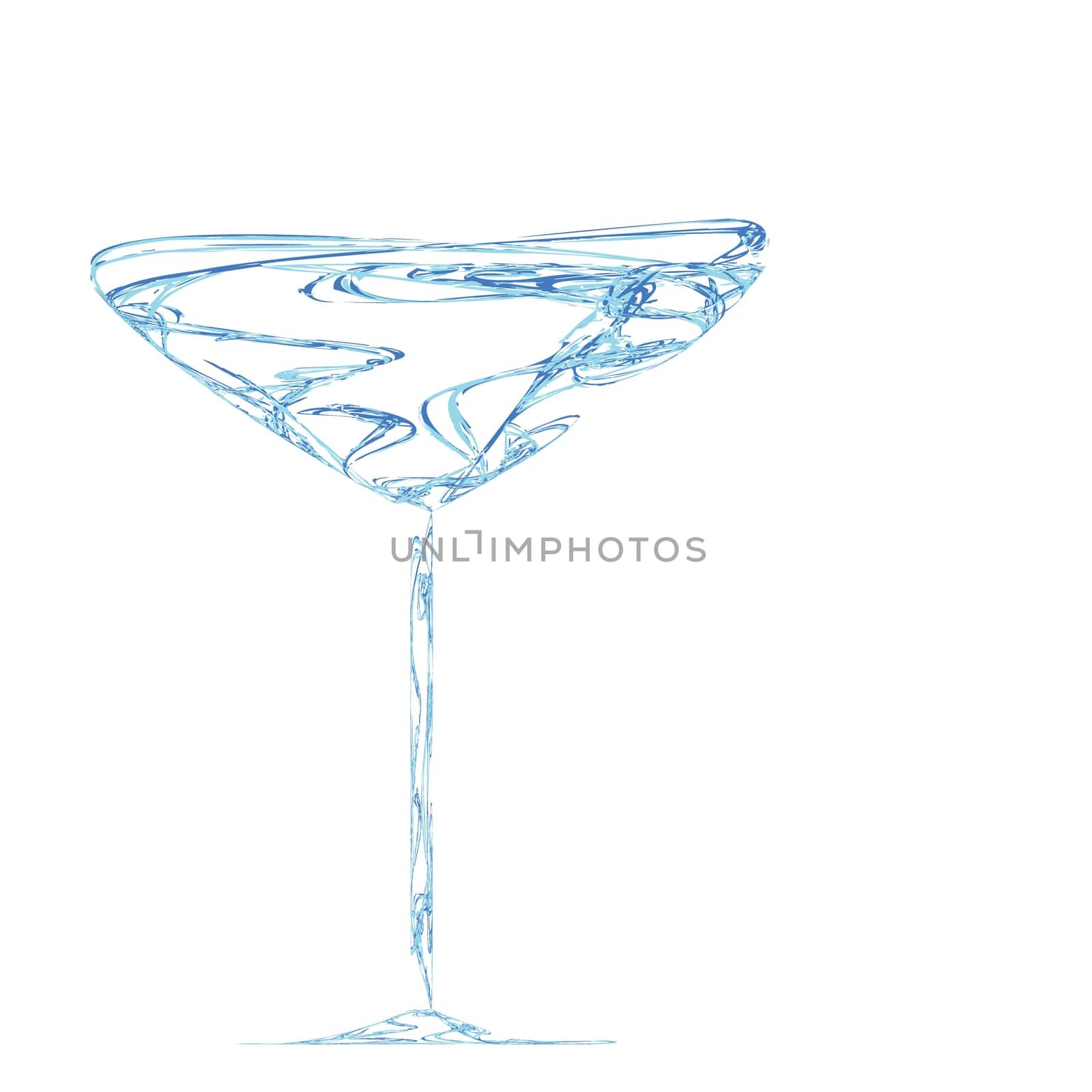 Icons glass Wine glasses,  brandy, whiskey and martinis silhouette on a white background