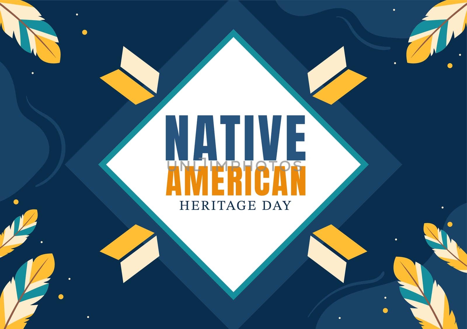 Native American Heritage Day Template Hand Drawn Cartoon Flat Illustration to Recognize the Achievements and Contributions of Tribal Indian Culture