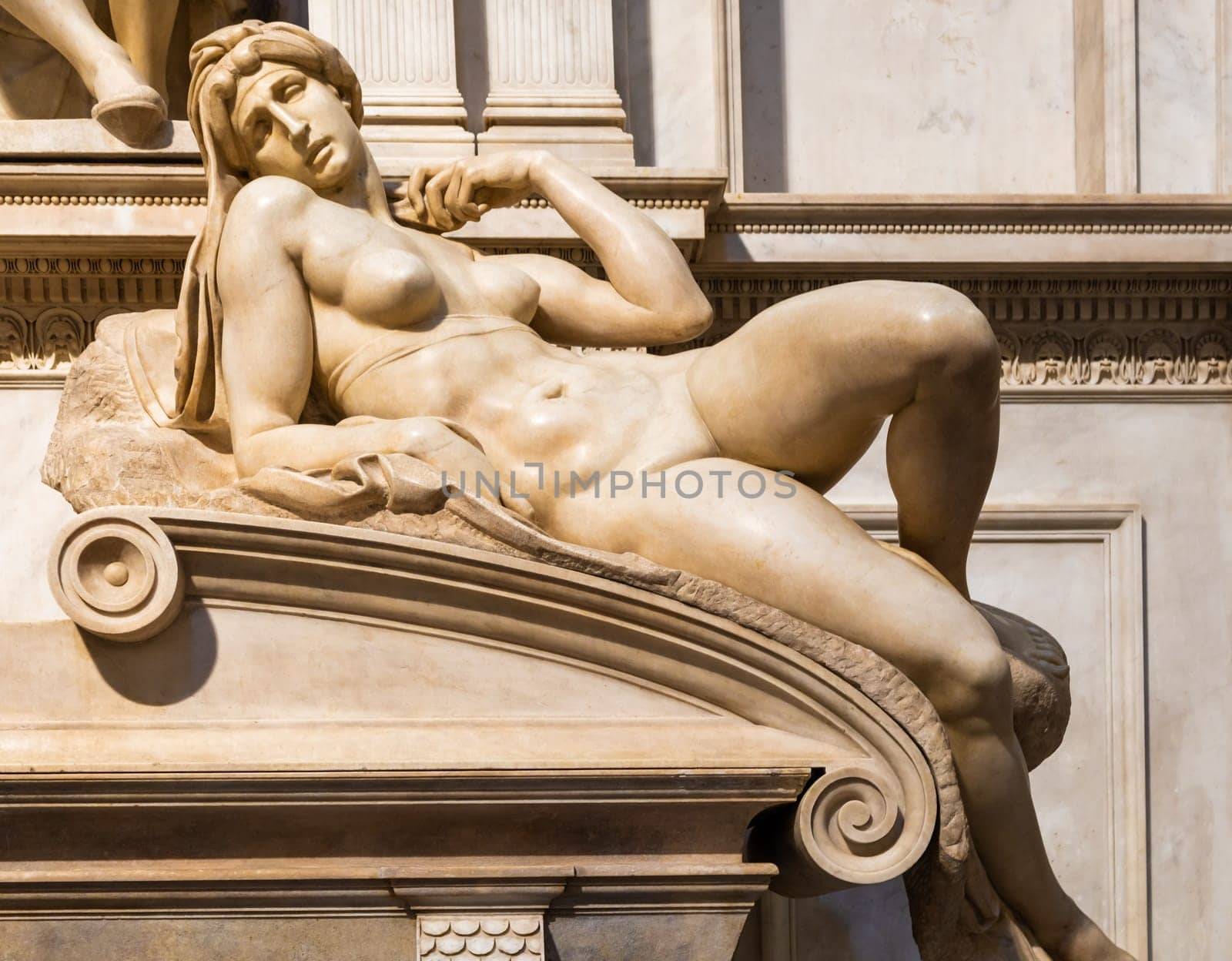 Florence, Italy - circa July 2021. Medici Chapels interior - Cappelle Medicee. Michelangelo Renaissance art.
