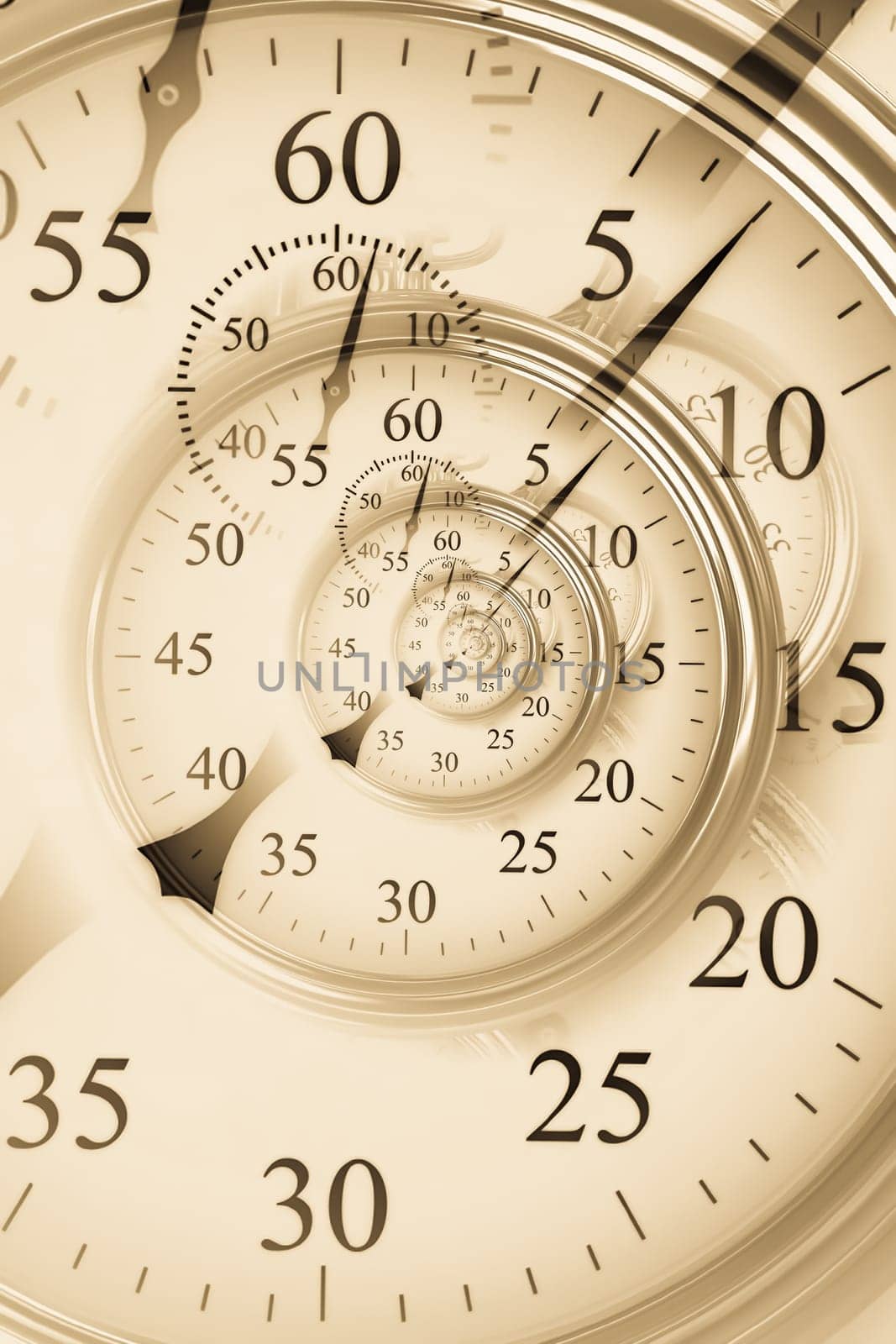 Droste effect background. Abstract design for concepts related to time, deadline and business.