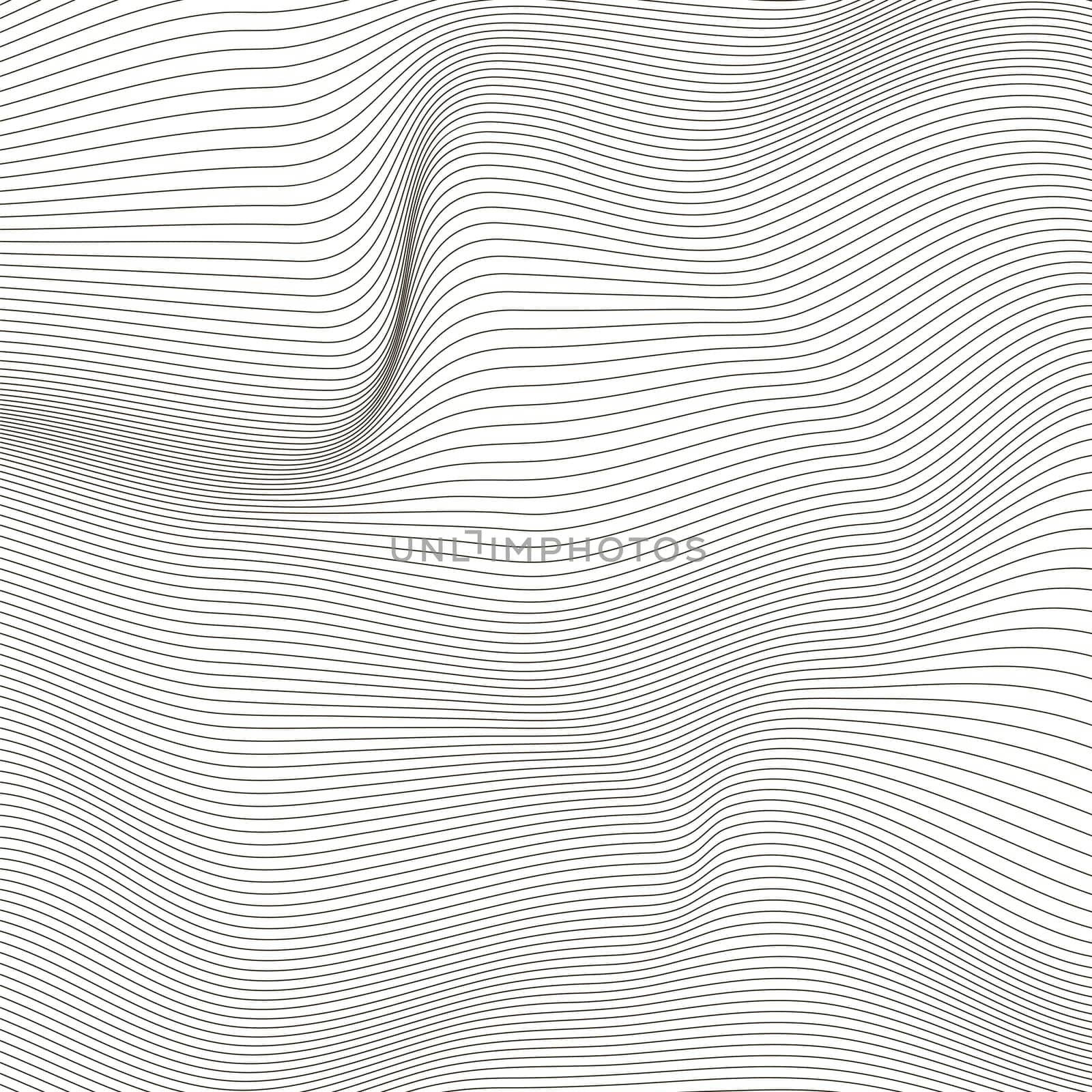 Wave Stripe Background. Grunge Line Textured Pattern.