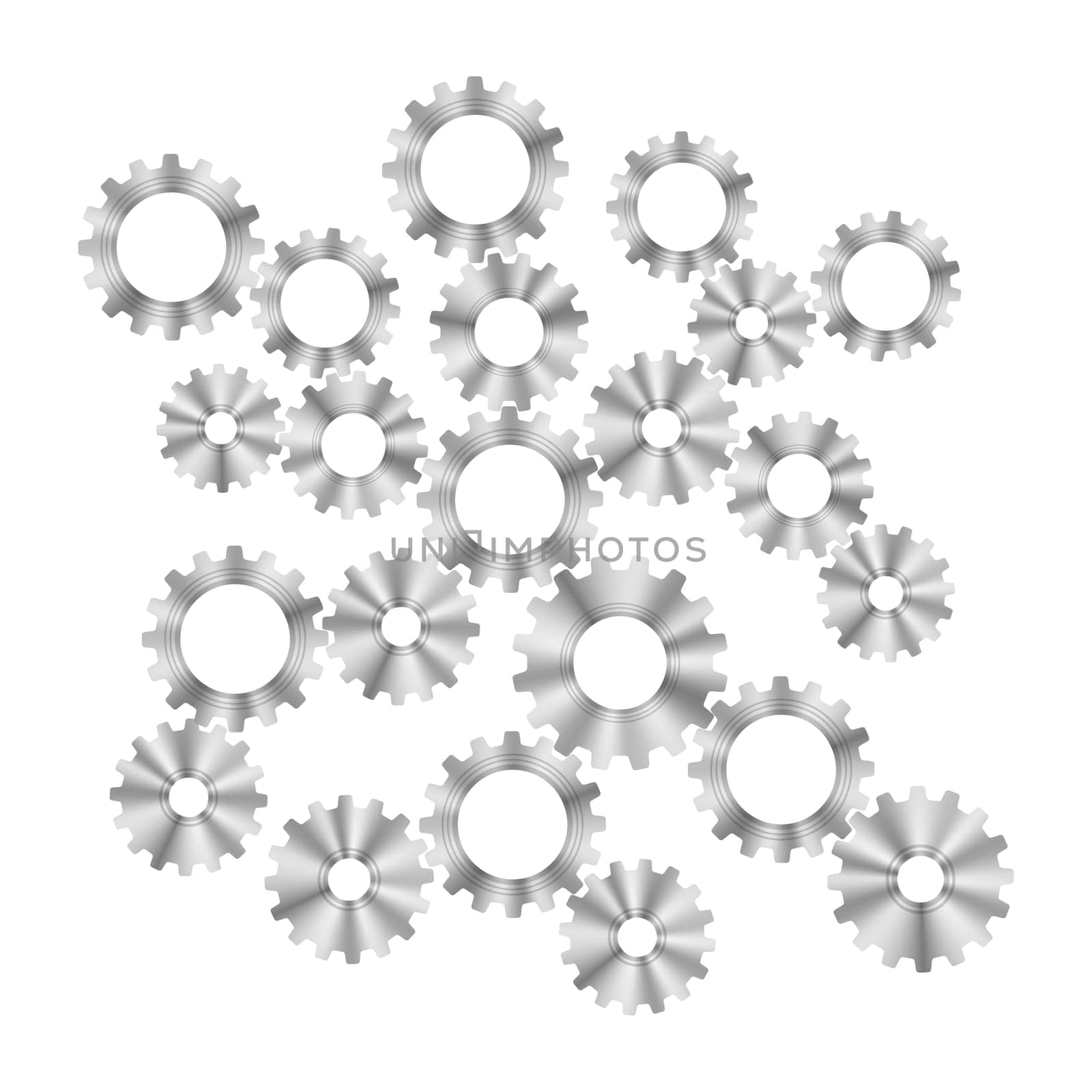 Techno Background with Geometric Gear Wheels Icon. Machinery Logo. Mechanism Cog Concept. Technologic Mechanical Cogwheel Tool. Teamwork Symbol. Part of Transmission.