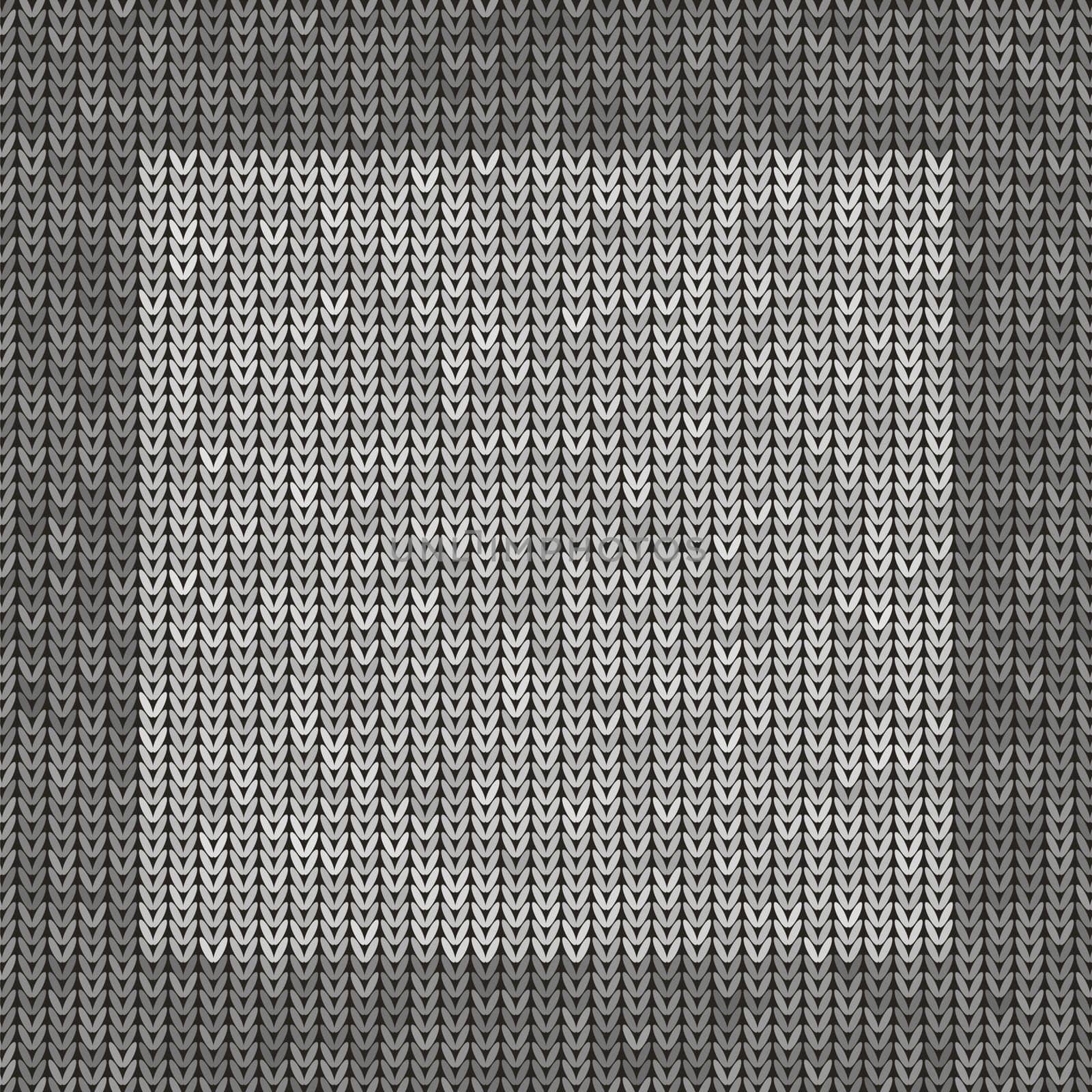Stylish Knit. Grey Knitted Texture. Woolen Pullover Tricot Print. Winter Fabric Pattern.