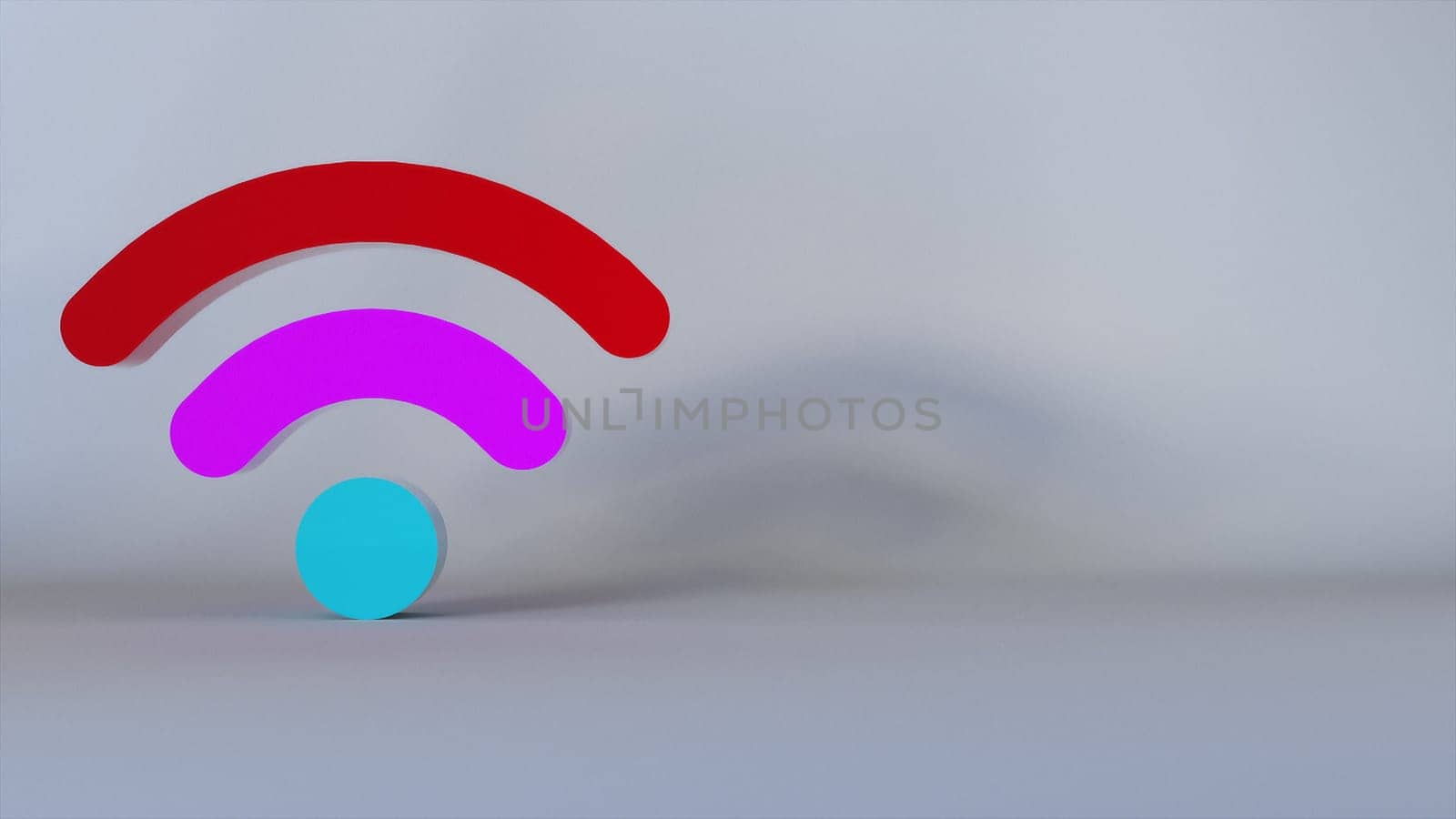 Icon wi-fi. Computer generated 3d render