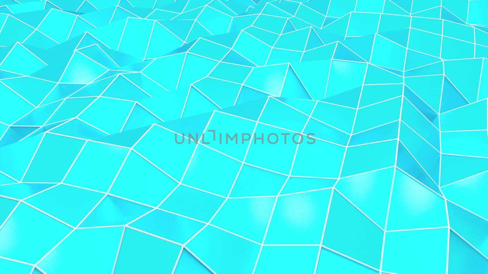 Triangular polygon mesh. Computer generated 3d render