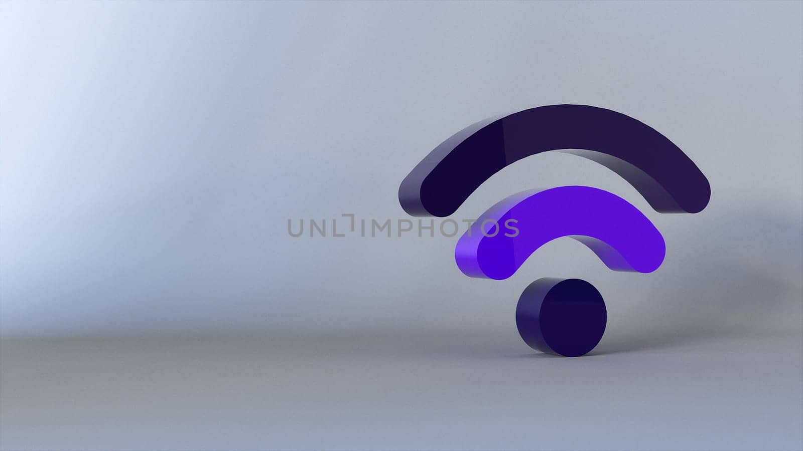 Icon wi-fi. Computer generated 3d render