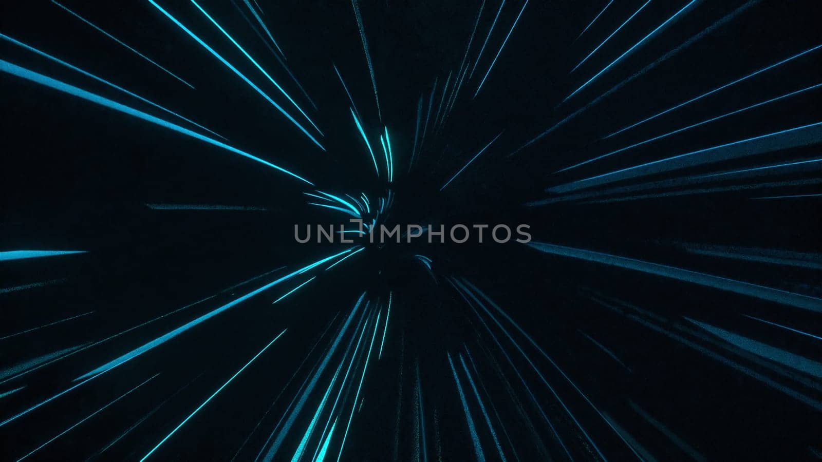 Speed of digital lights tunnel. Computer generated 3d render