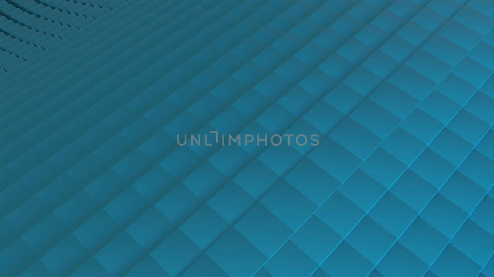 Waves of squares. Computer generated 3d render